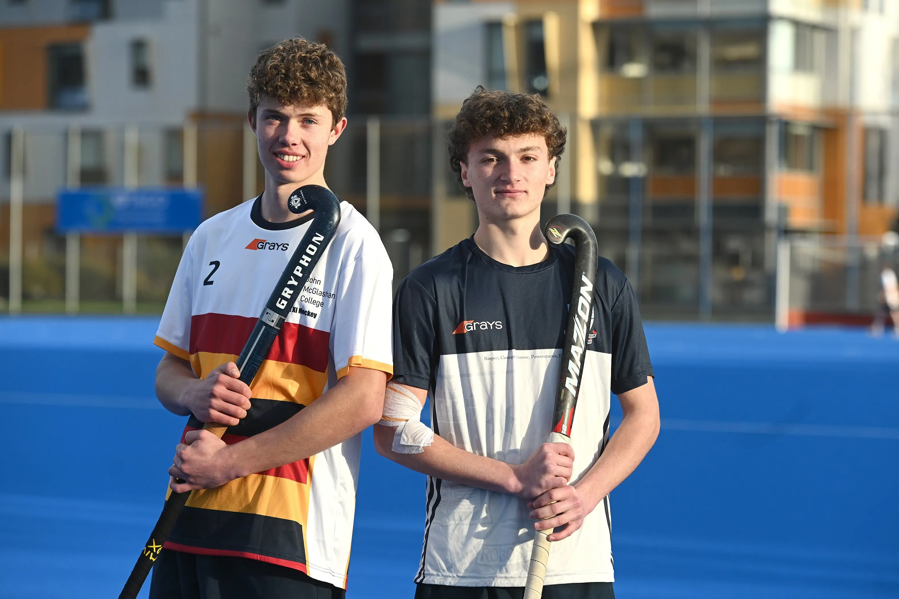 John McGlashan captain Will Harrex (left) and Otago Boys\\' captain Lachie Smith will lead their teams at the Rankin Cup and India Shield tournaments in Dunedin next week. Photo: Linda Robertson