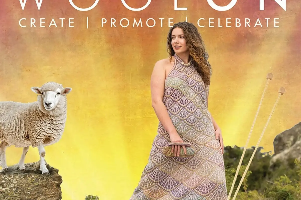 Dunedin woollen fashion designer Izzy Miscisco has become the poster girl for this weekend\\'s WoolOn fashion event. Image: Supplied
