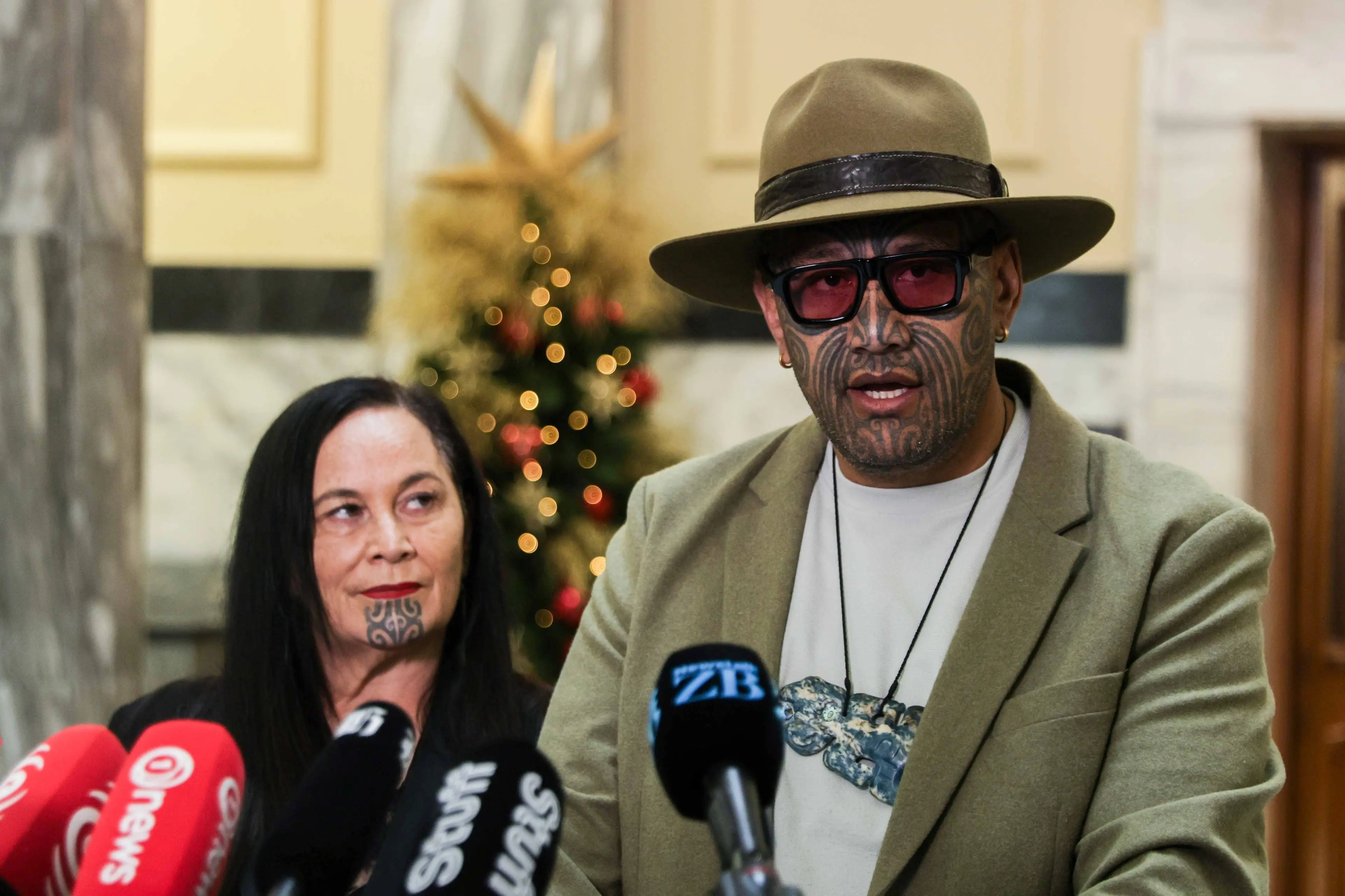 Te P\\u0101ti M\\u0101ori co-leaders Debbie Ngarewa-Packer (L) and Rawiri Waititi. Photo: RNZ