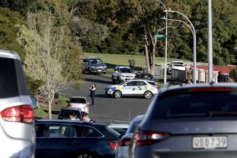 Police at the scene on Gambare Place, Manurewa on Thursday afternoon. Photo: RNZ