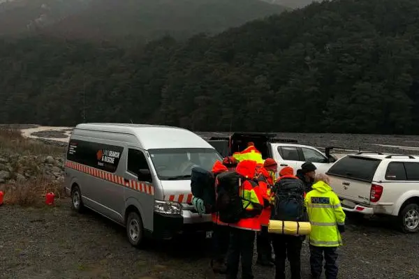 Search and rescue teams combed the river and the surrounding areas for the missing man but he has not yet been found. Photo: Police