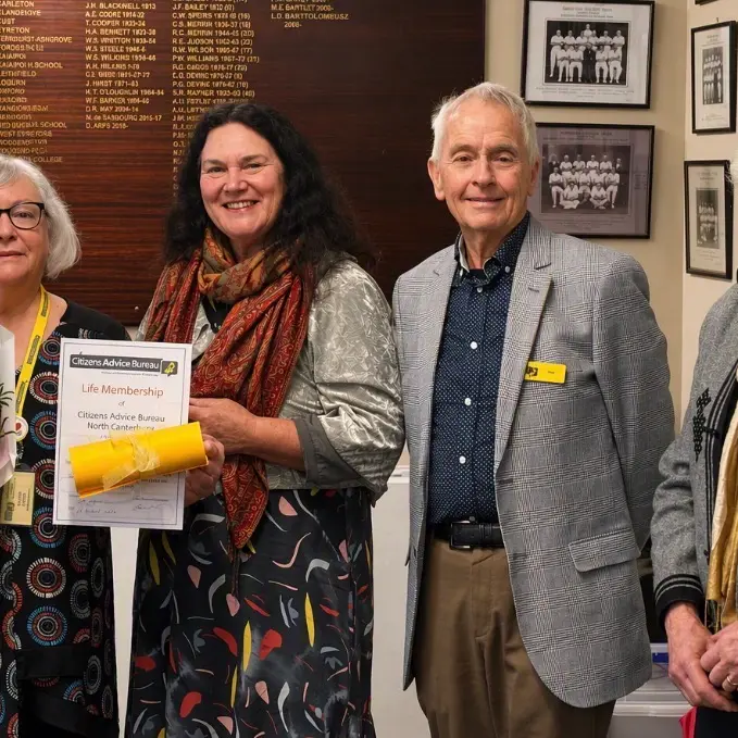 Citizens Advice Bureau has a new life member