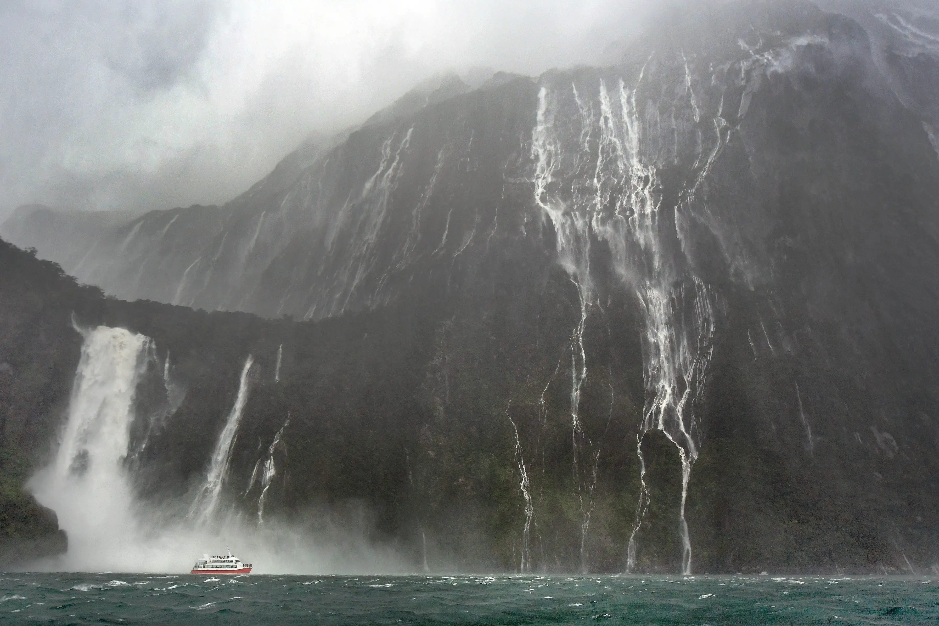 Milford Sound faces the potential risk of tsunami in the event of a large landslide, an Emergency Management report has shown. Photo: Stephen Jaquiery/ODT.