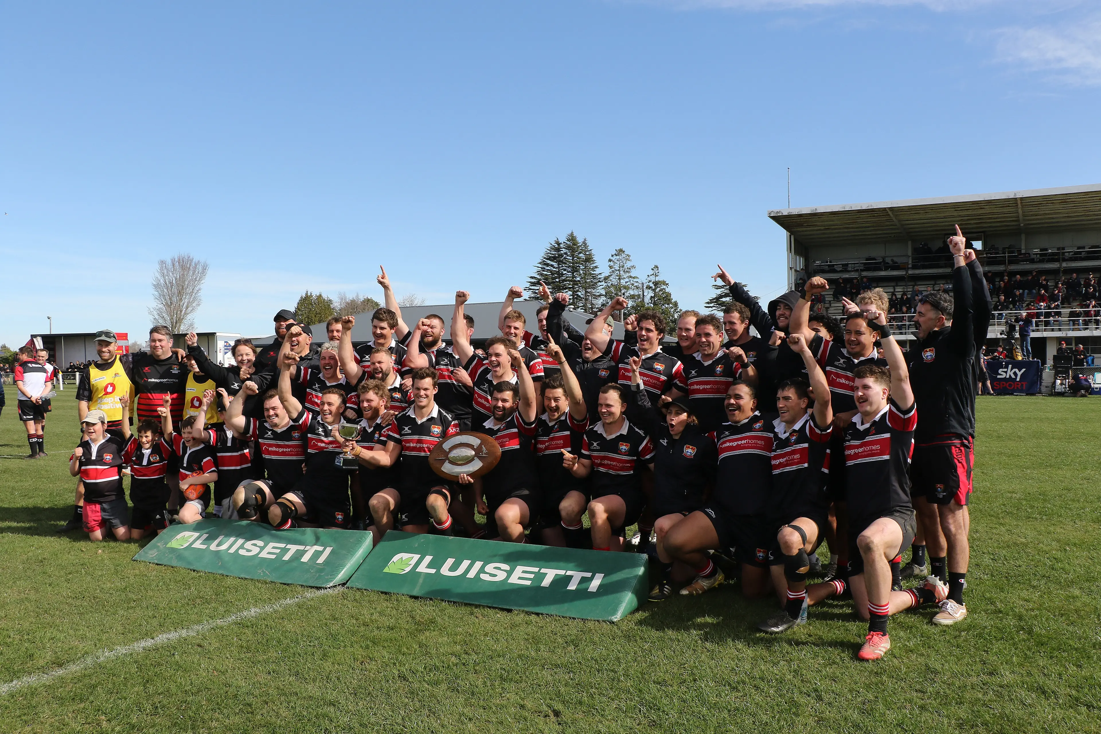 Victorious team . . . The success 2025 North Canterbury team which successfully defended the Southbridge Shield in 2025. Photo: John Cosgrove