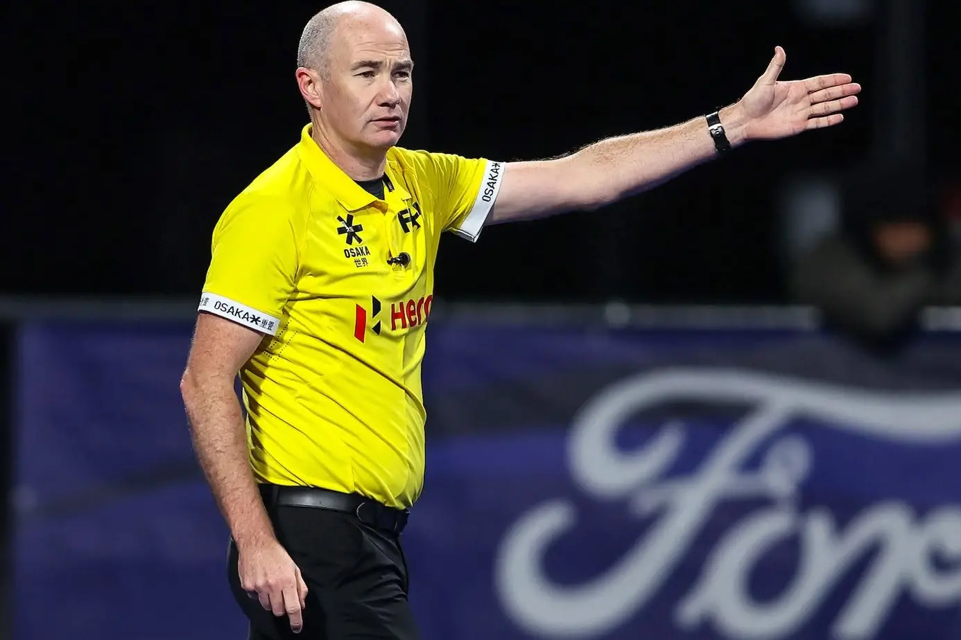 Gareth Greenfield became the first New Zealander to umpire a men\\'s Hockey World Cup final. Photo: BWmedia