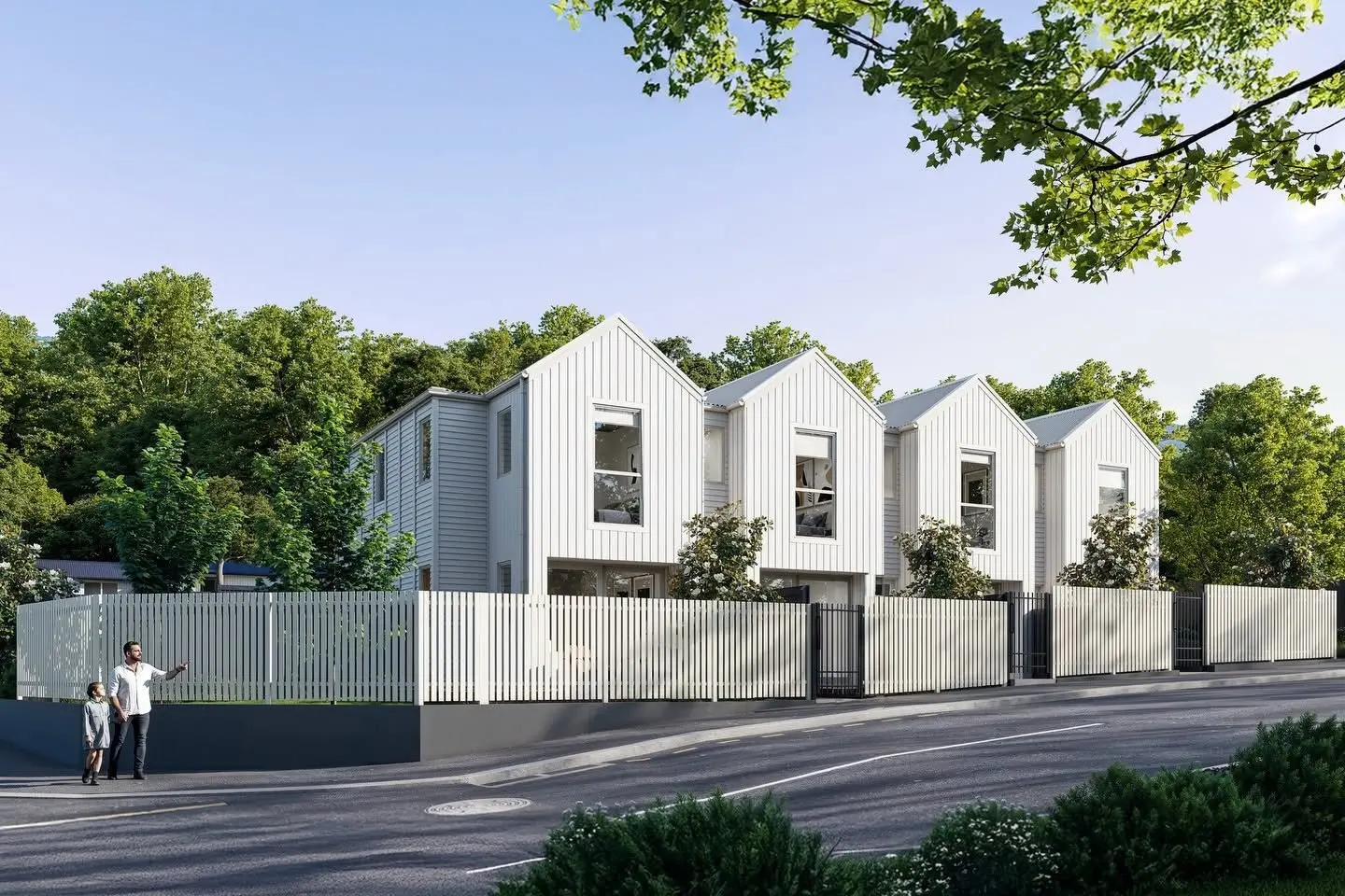 A concept design for Wolfbrook Residential\\'s development of four boutique two-bedroom homes at 22 Stonelaw Tce, Maori Hill. The homes are being advertised from $789,000. Image: Supplied