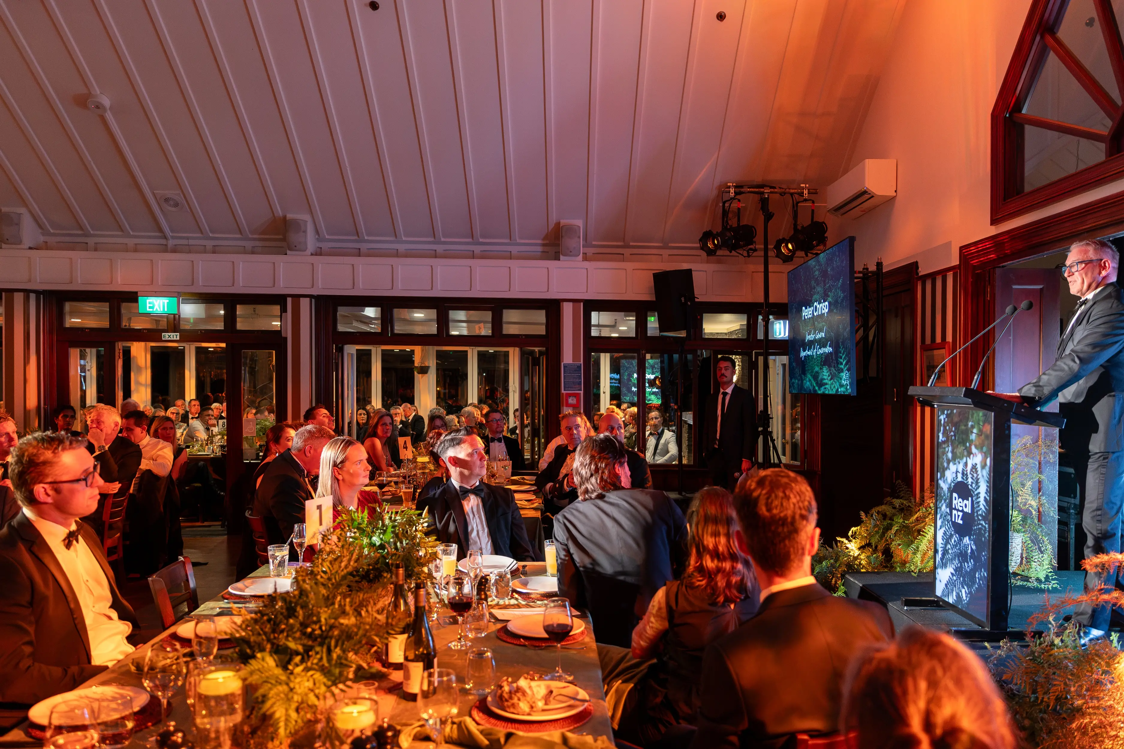 Record result: Department of Conservation director-general Peter Chrisp speaks during last Saturday night\\'s RealNZ Conservation Ball, which raised over $240,000 for the translocation of kiwi pukupuku to Fiordland. Photo: James Allan Photography