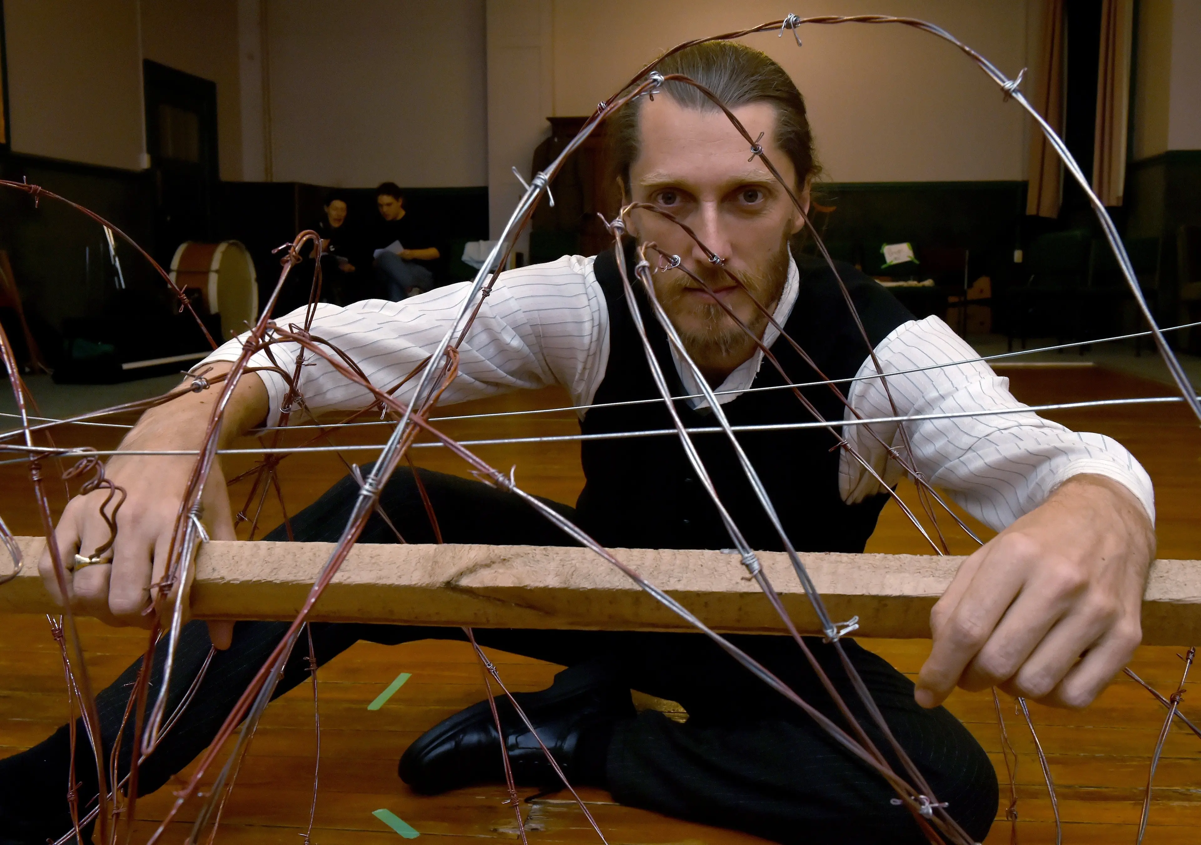 Singer Andrew Glover rehearses for Otago Opera\\'s War Hero, 2017. Photo: ODT Files