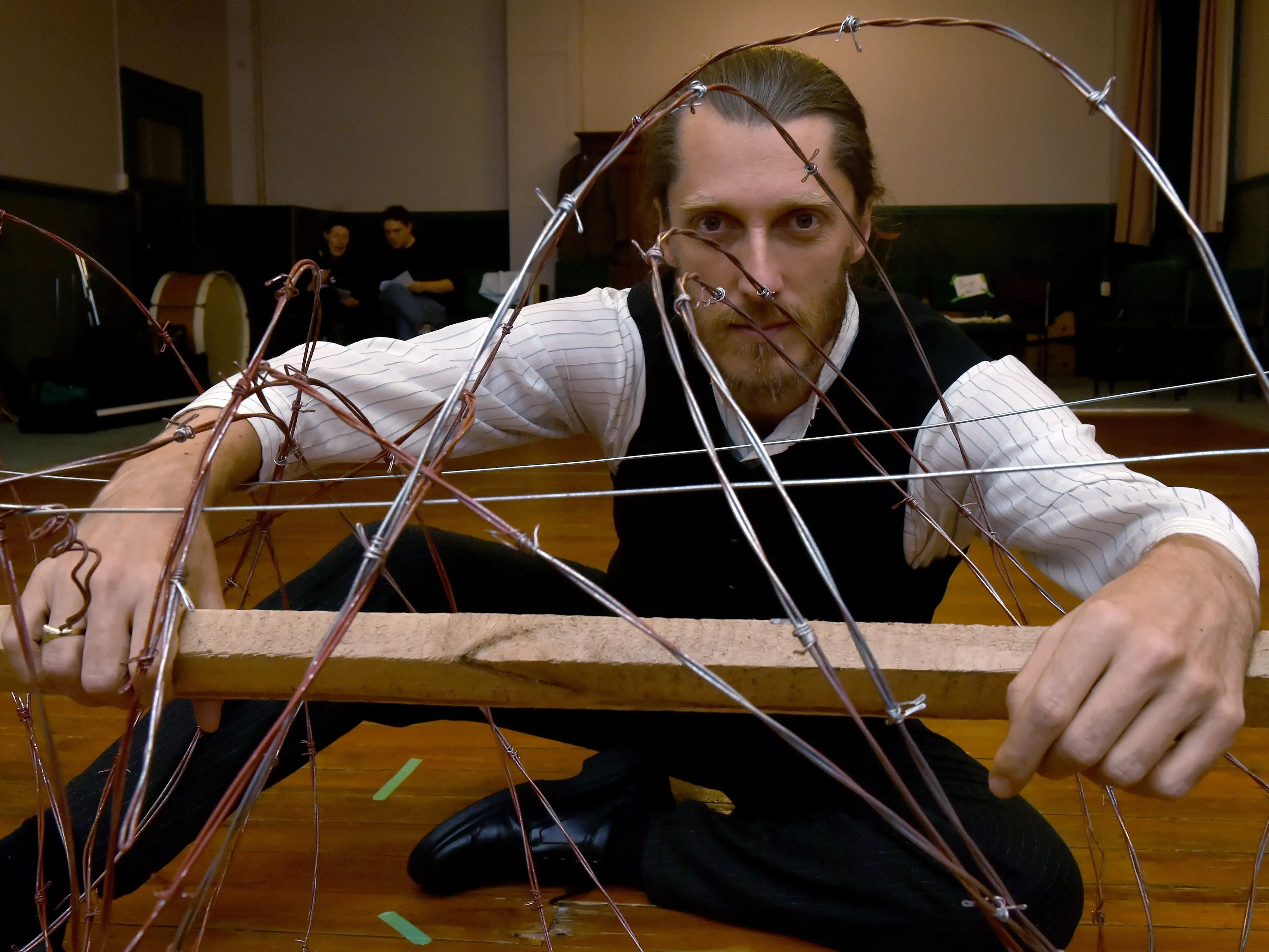 Singer Andrew Glover rehearses for Otago Opera\\'s War Hero, 2017. Photo: ODT Files