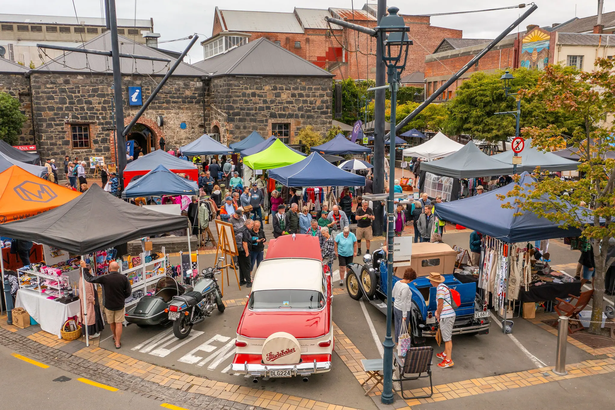 Passengers enjoy the cruise market day in Heritage Place that serves as an information hub for on-shore activities. Photo: Supplied