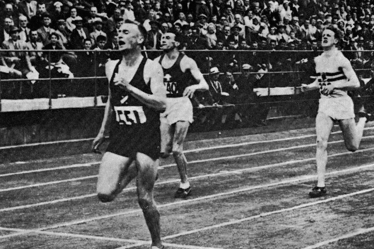 Leith runner Don Jowett winning the 220 yards event at the Empire Games, Vancouver 1954. Photo: Supplied