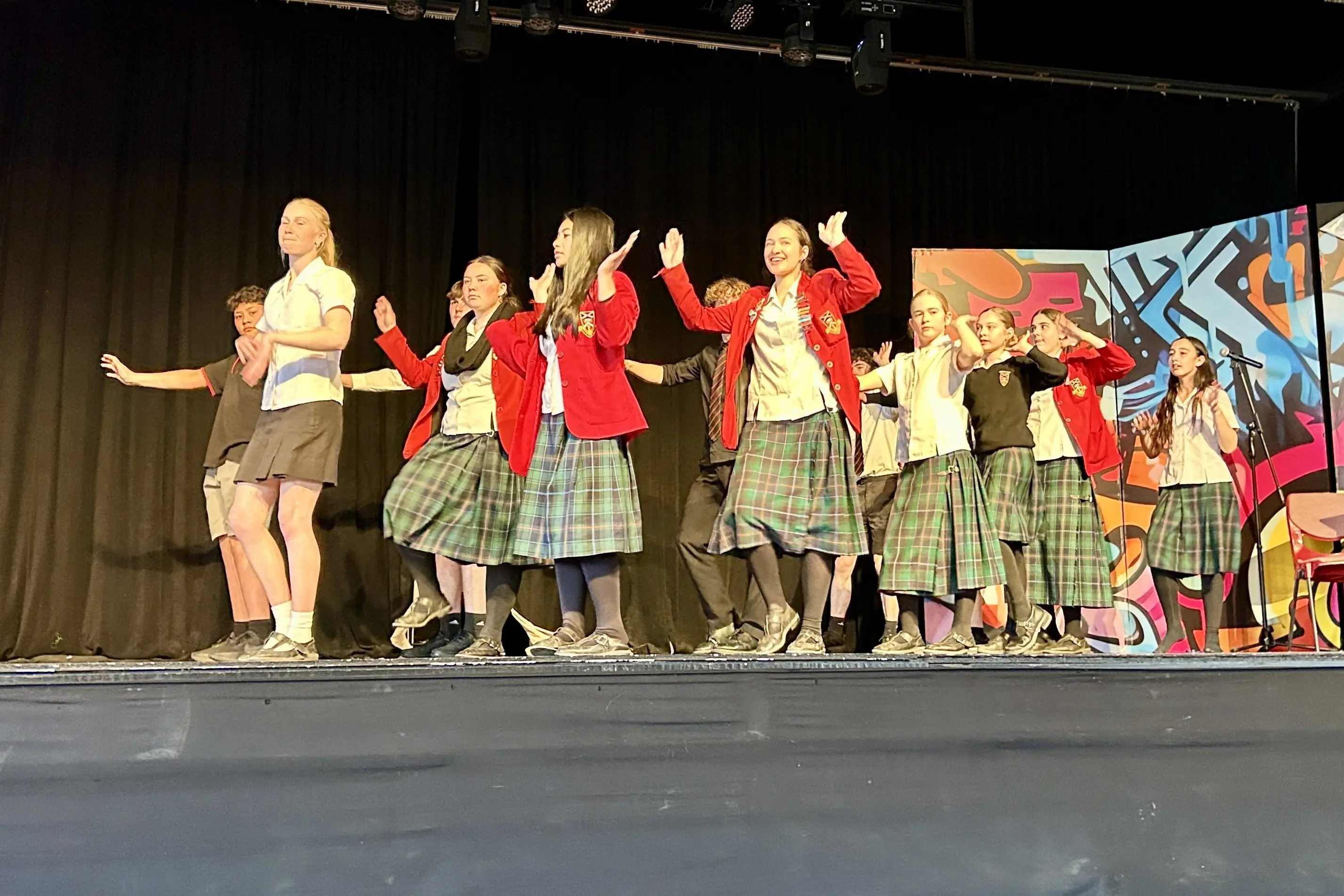 Geraldine High School students are busy rehearsing for their upcoming talent show. Photo: Supplied