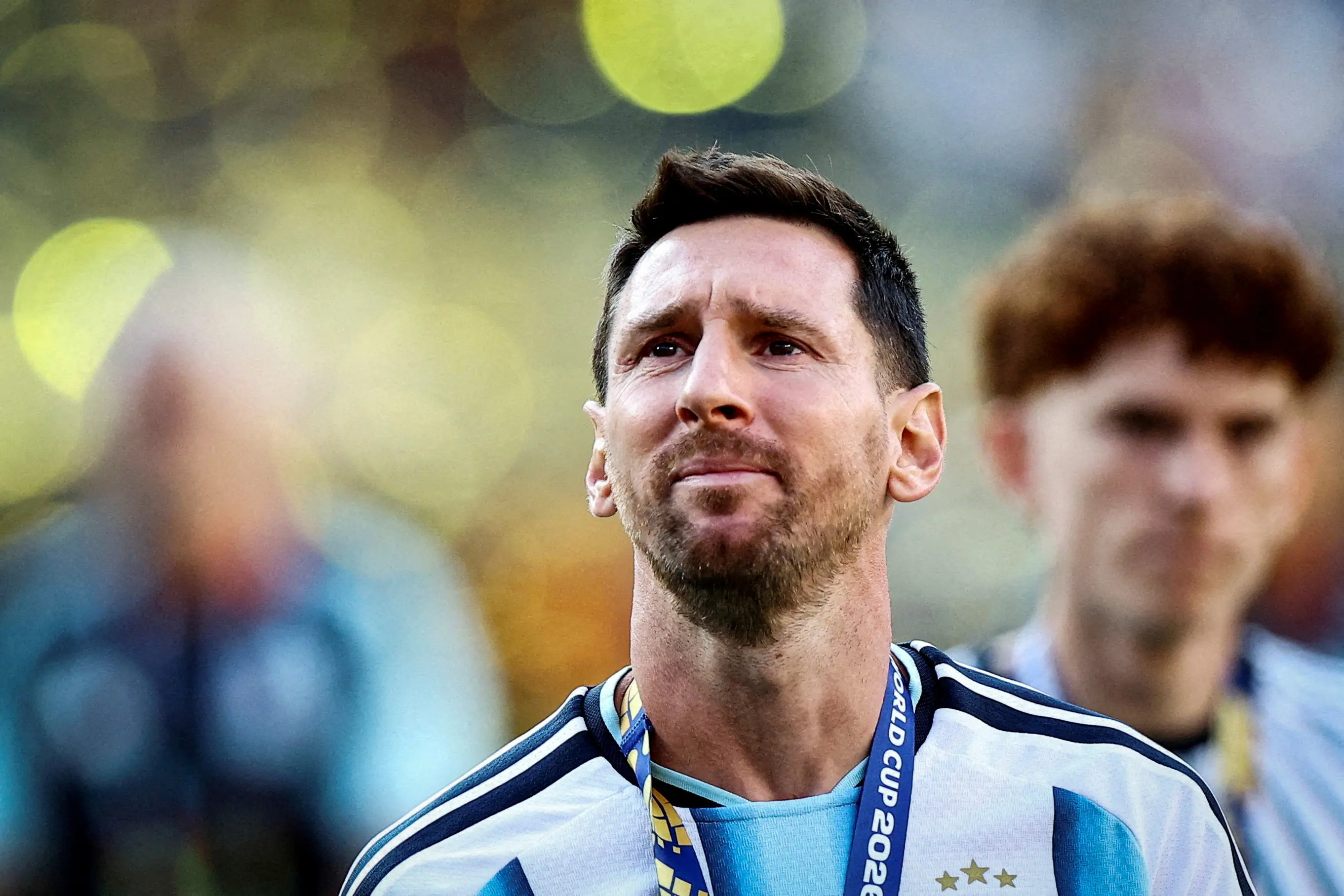 <p>Messi following Argentina's loss in&nbsp;the World Cup final in July. Photo: Reuters</p>\\n