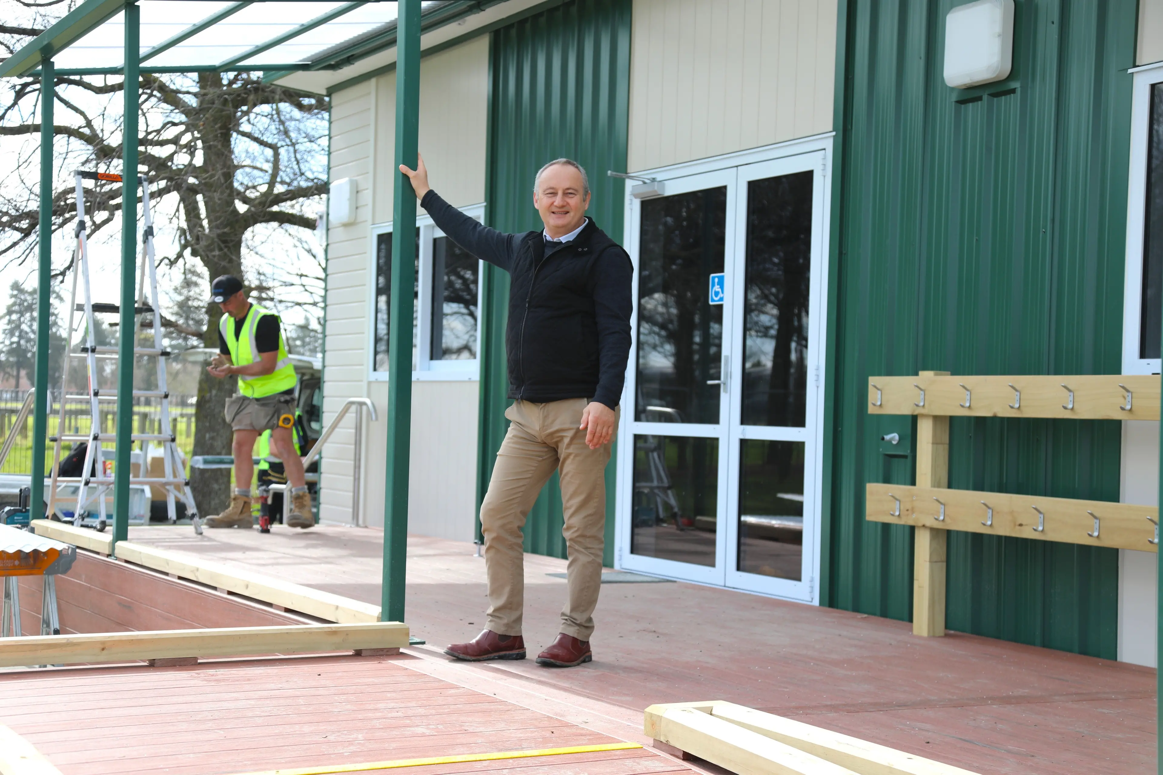 Netherby School principal Phil Wheeler cannot believe his nine-year wait is nearly over for the two new classrooms he first lobbied for back in 2017. Photo: Heather Mackenzie