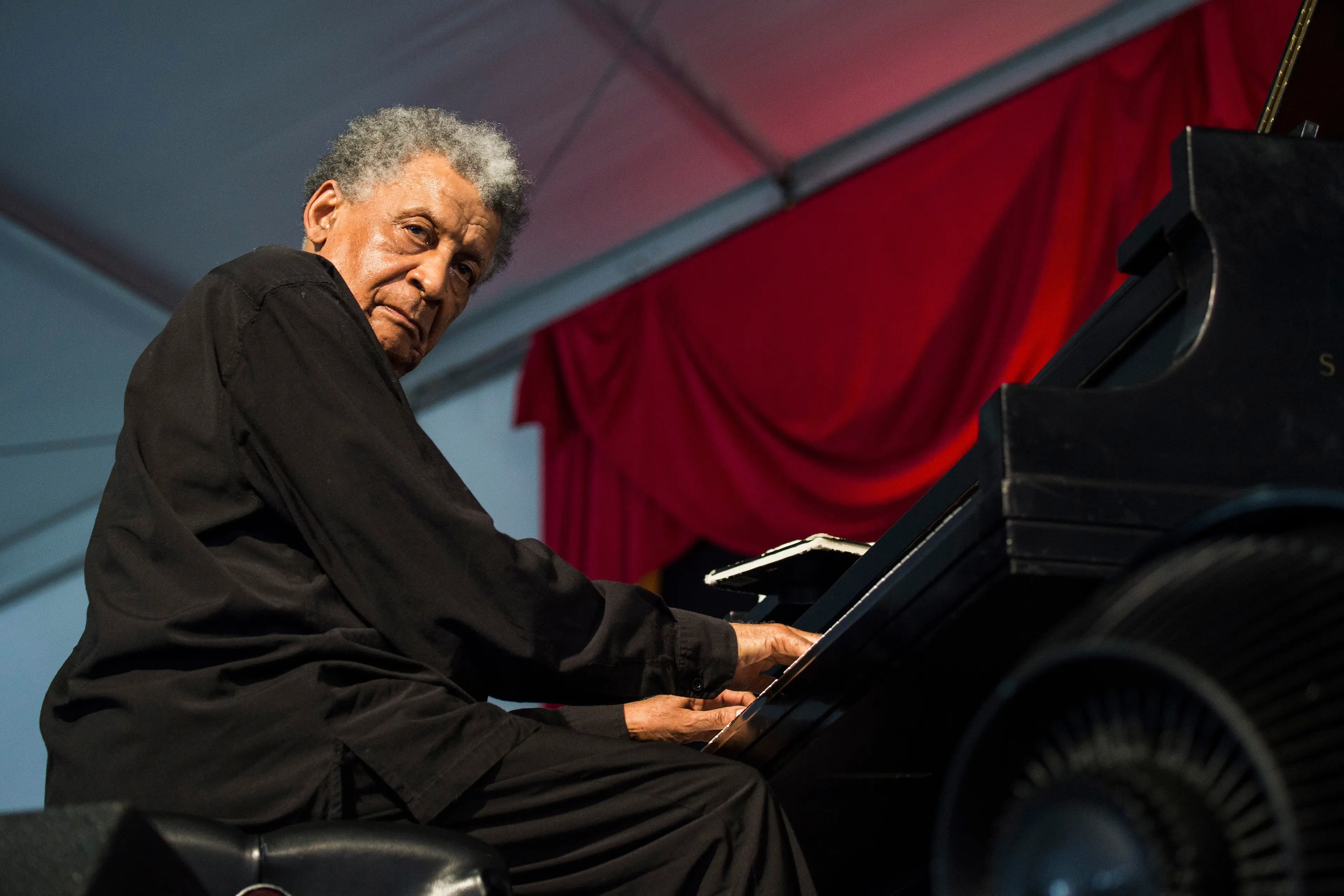 Abdullah Ibrahim performs during the 2017 New Orleans Jazz & Heritage Festival. Photo: Getty Images