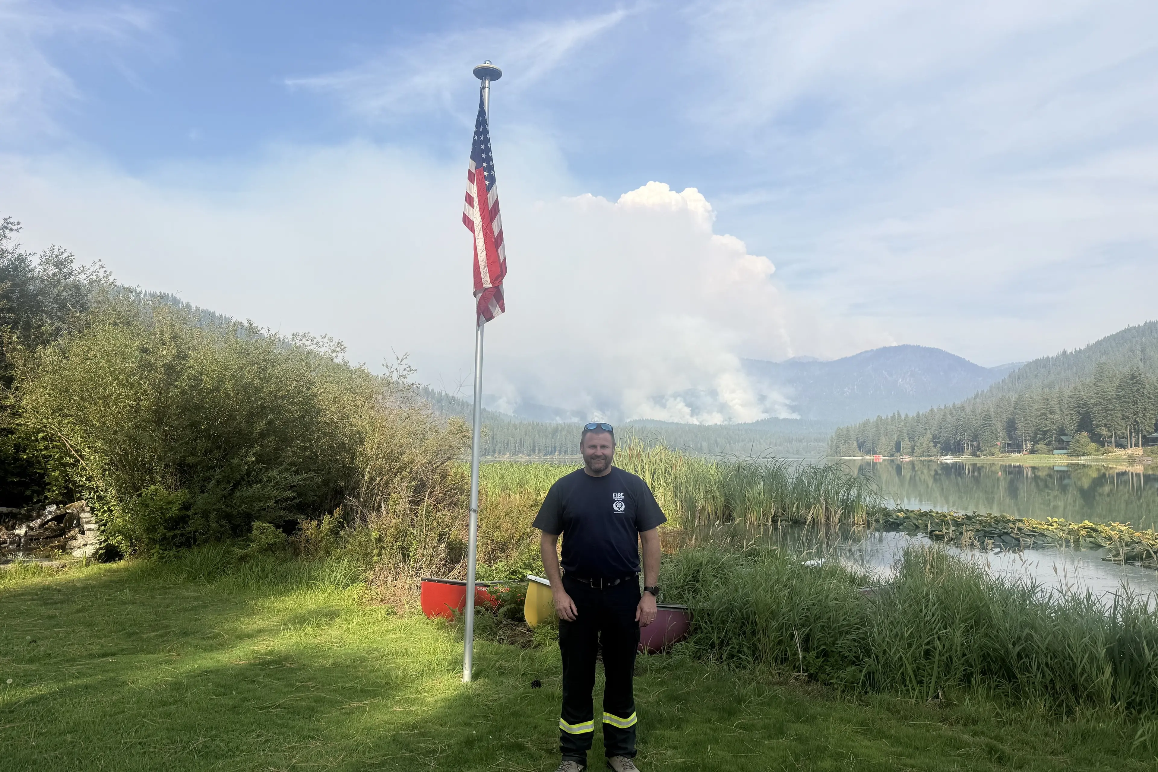 Waitaki Volunteer Fire Brigade Deputy Chief Fire Officer Blair Brosnan is one of 57 New Zealanders helping with the response to wildfires in the northwest of the United States. Photo: Supplied