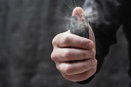 Police used pepper spray to subdue the man. Photo: Getty Images