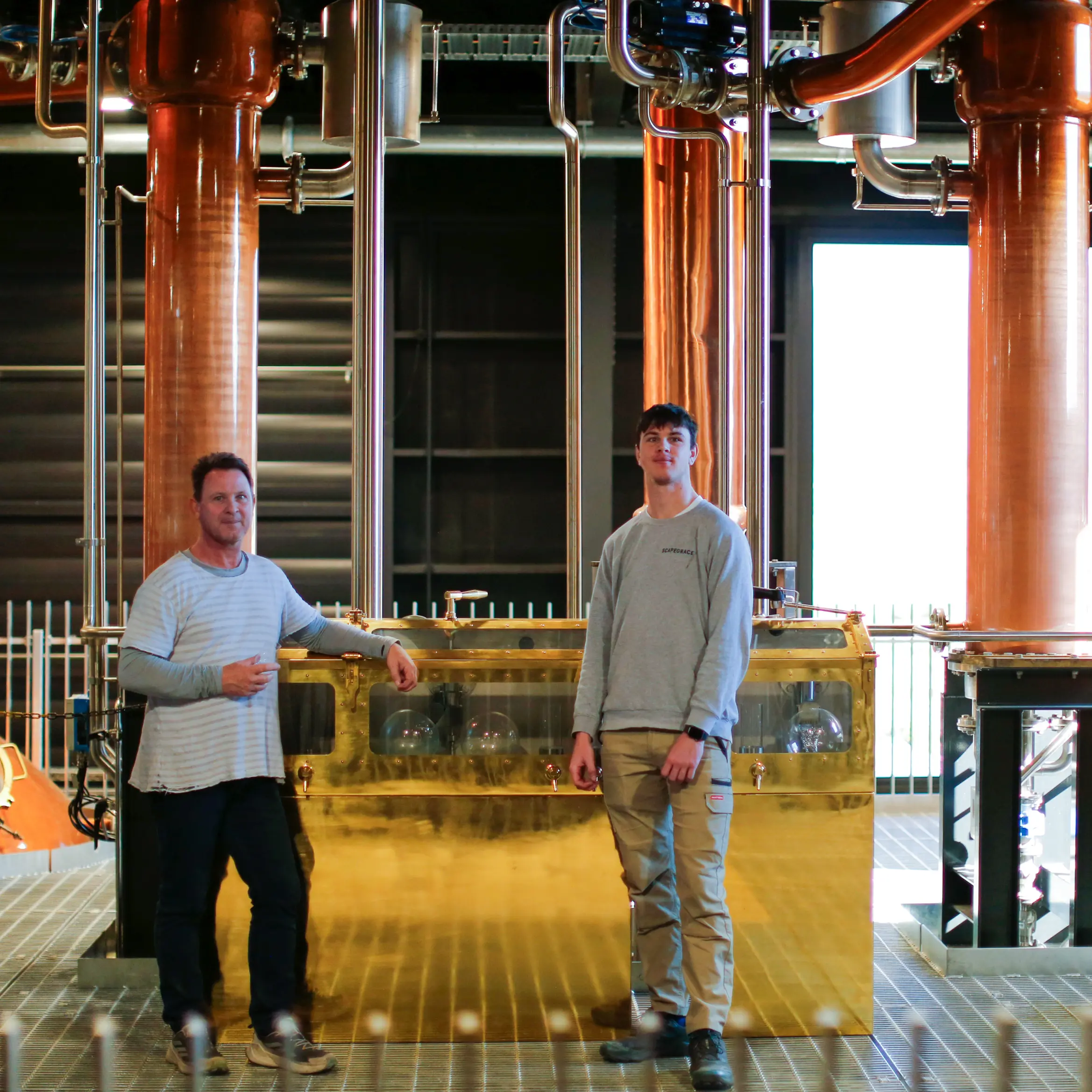 Third-generation distiller working alongside his father at Central Otago’s Scapegrace Distillery