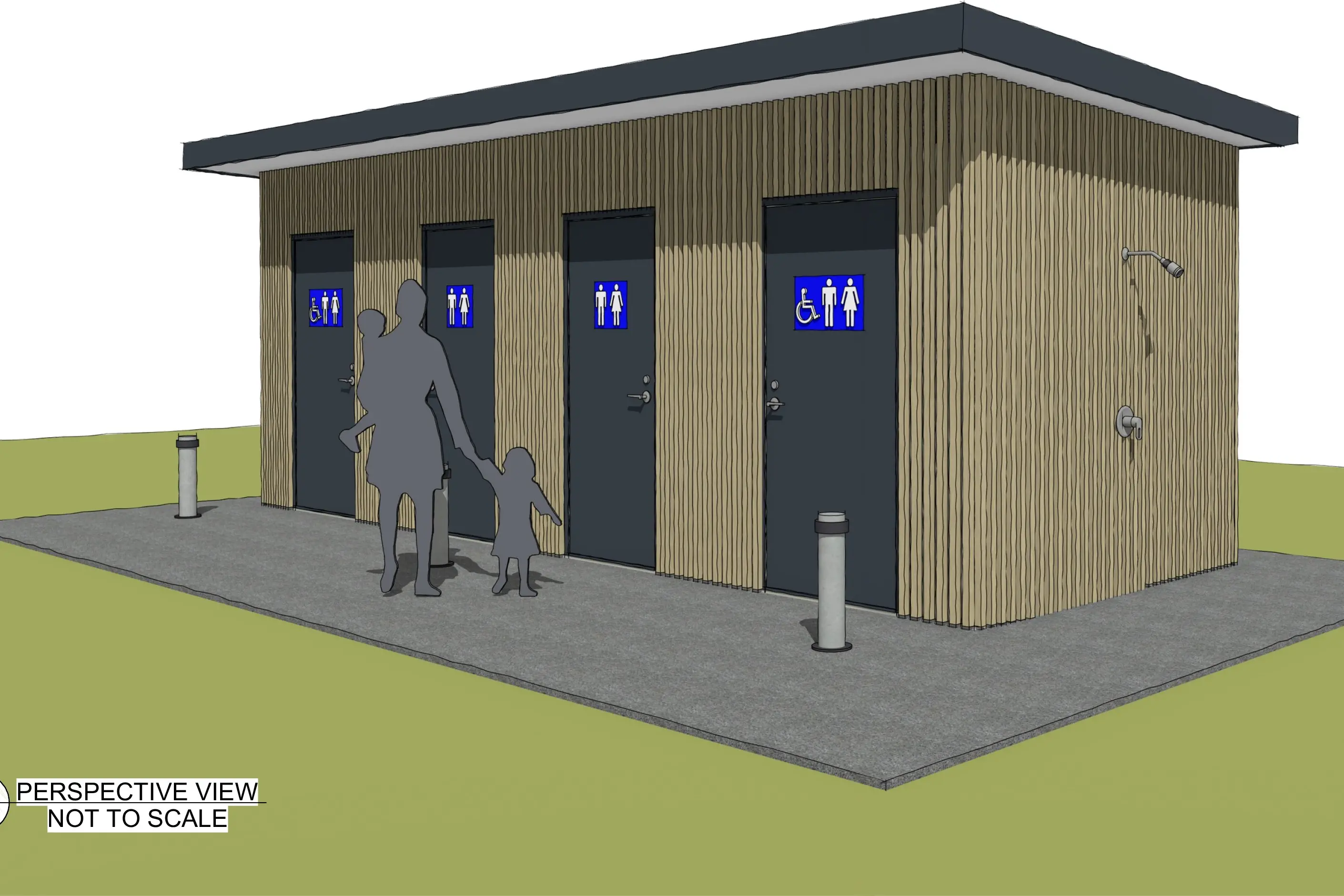 Marlow Park (also known as the Dinosaur Park) is about to get new public toilets to replace the aged and deteriorating existing block. Site preparation and work at the recreational area is scheduled to start from Monday, September 7. Image: Supplied