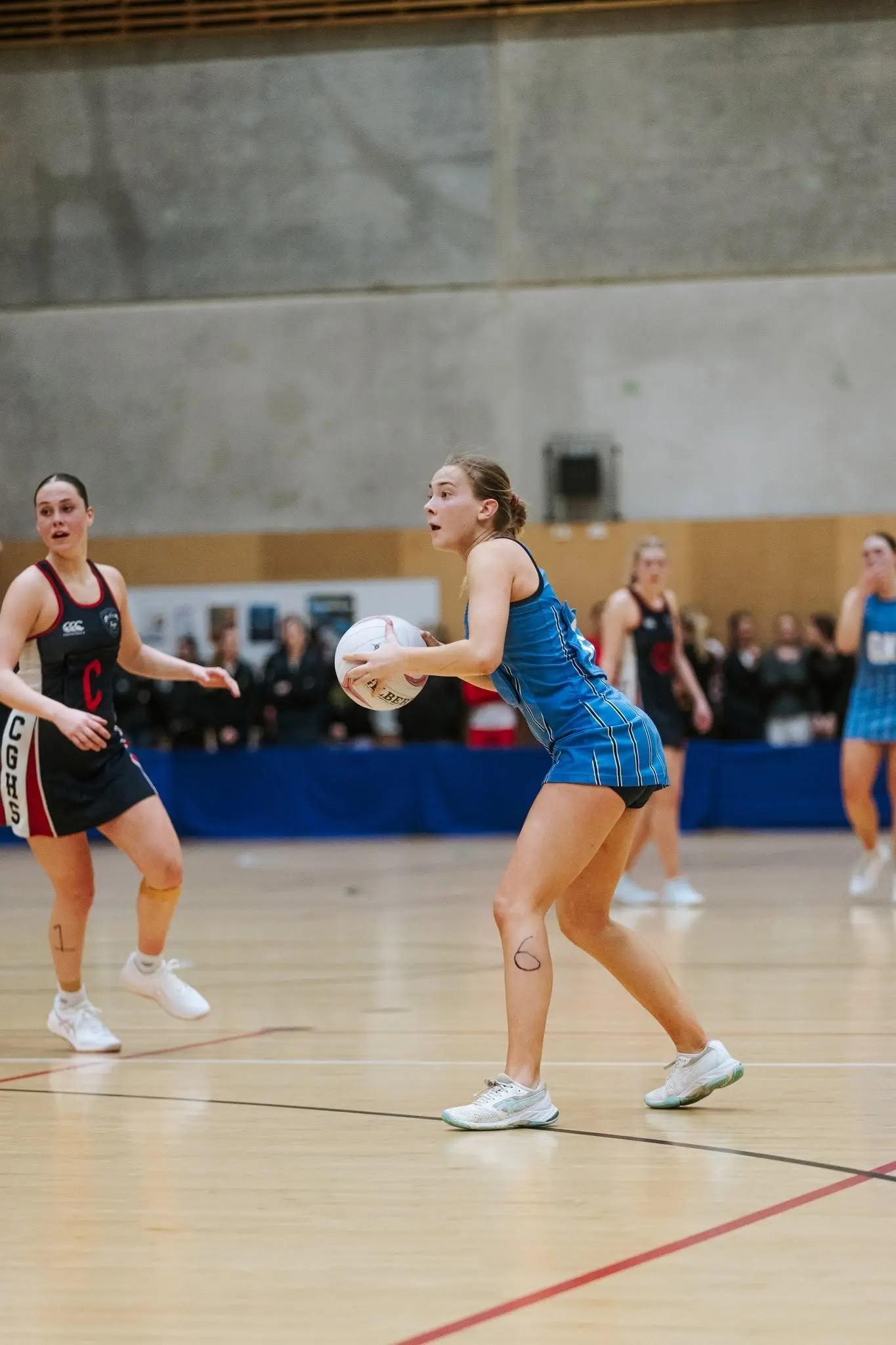 Camryn Tutty was key in the middle for St Hilda\\'s at the South Island secondary schools netball tournament. Photo: SISS Netball