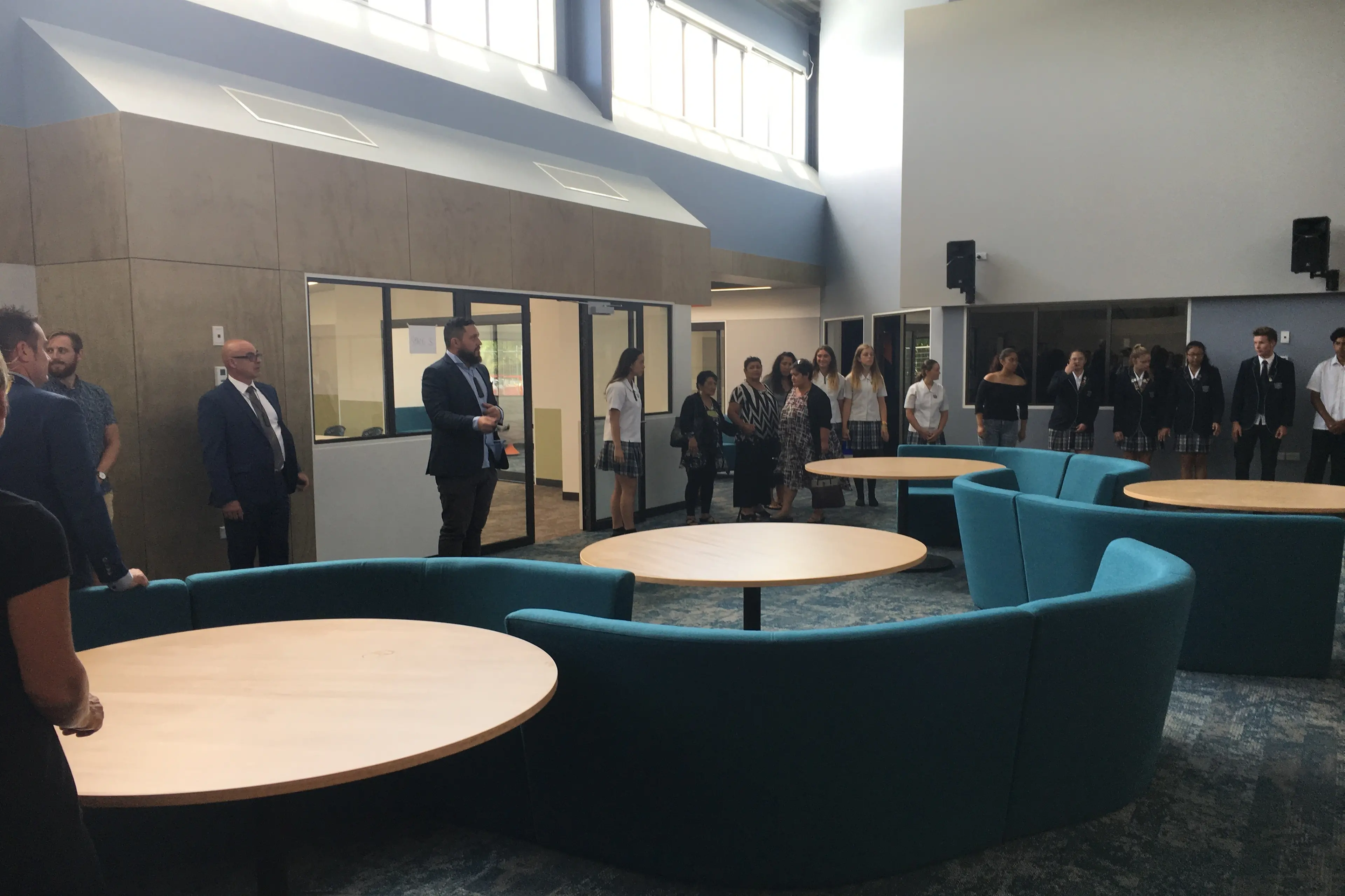 Collaborative . . . Kaiapoi High School opened two new classroom blocks, using the \\u2018\\u2018collaborative classroom model\\u2019\\u2019, in January 2018. Photo: File