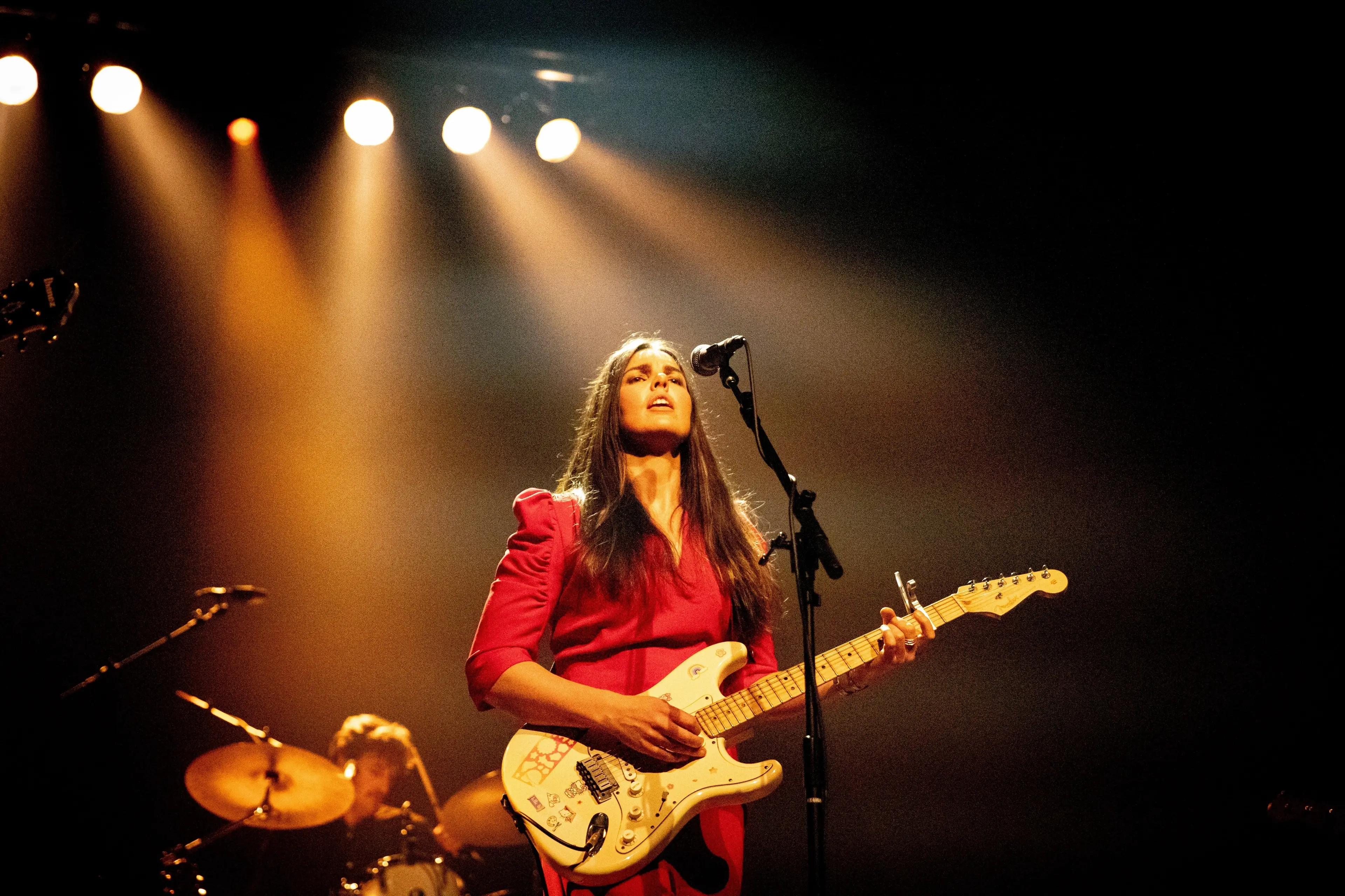 Lyttleton-based musician Mel Parsons, pictured in performance, is finishing up a tour with her band in support of new album Castle Hill. Photo: Cartwright Creative