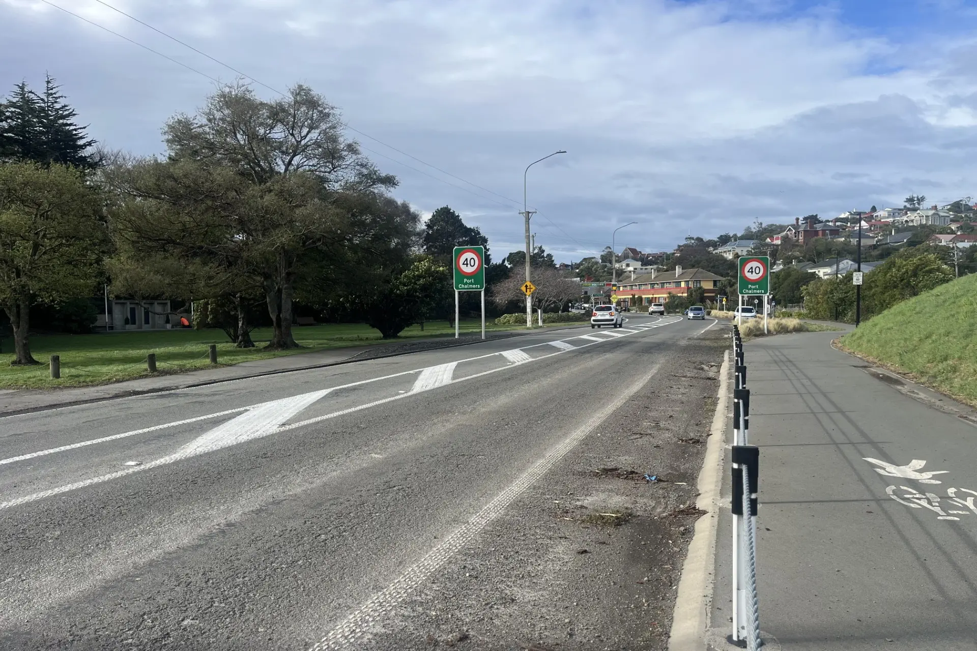 Part of SH88 between Dunedin and Port Chalmers, where the road resurfacing is due from mid-September. Photo: NZTA