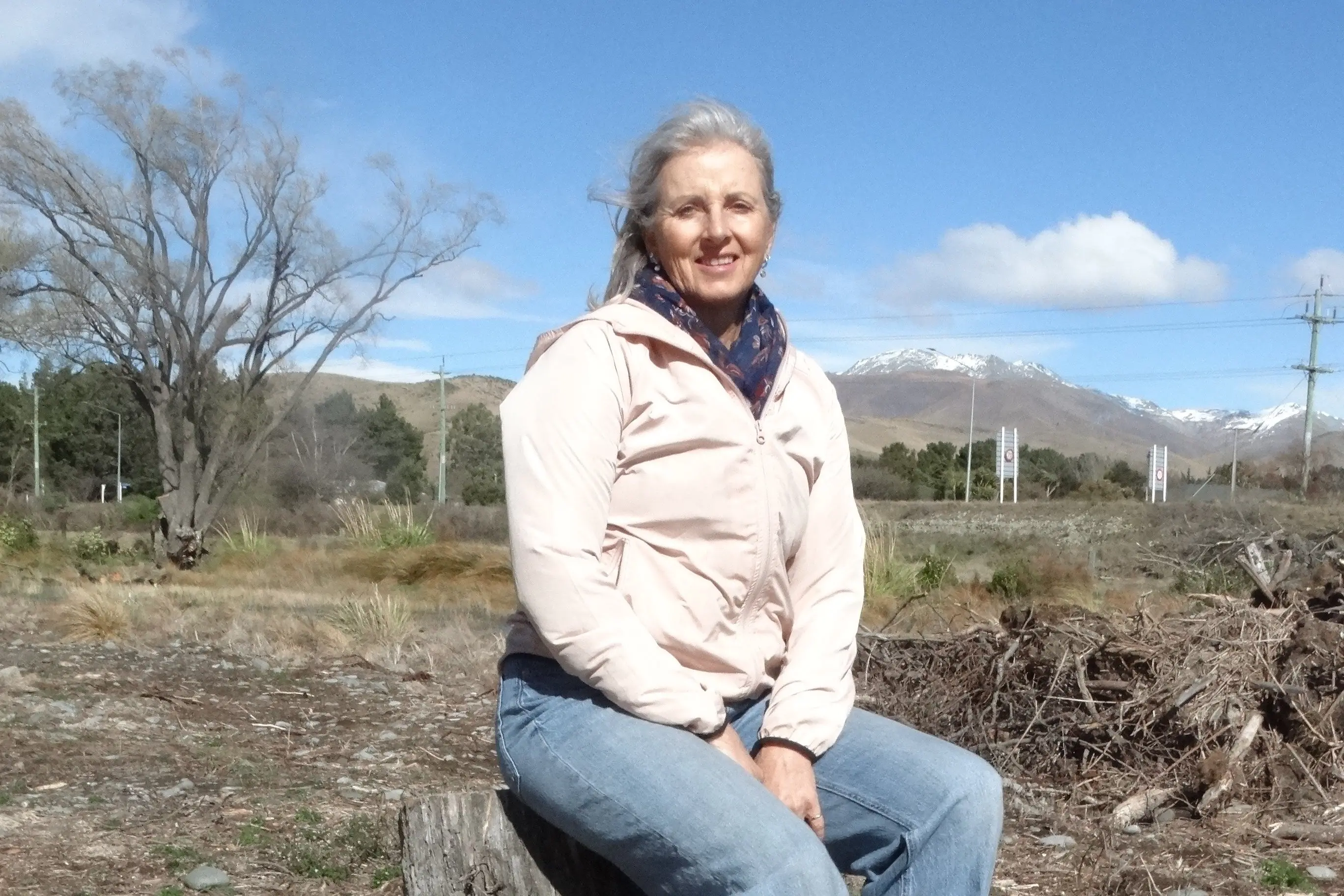 Kurow Wetlands Group spokesperson Karen Turner welcomes new fairy houses, as seen on this tree stump, popping up in the wetlands. Photo: Nic Duff