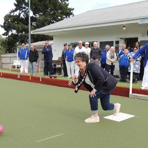 Synthetic green open at Amberley Bowling Club