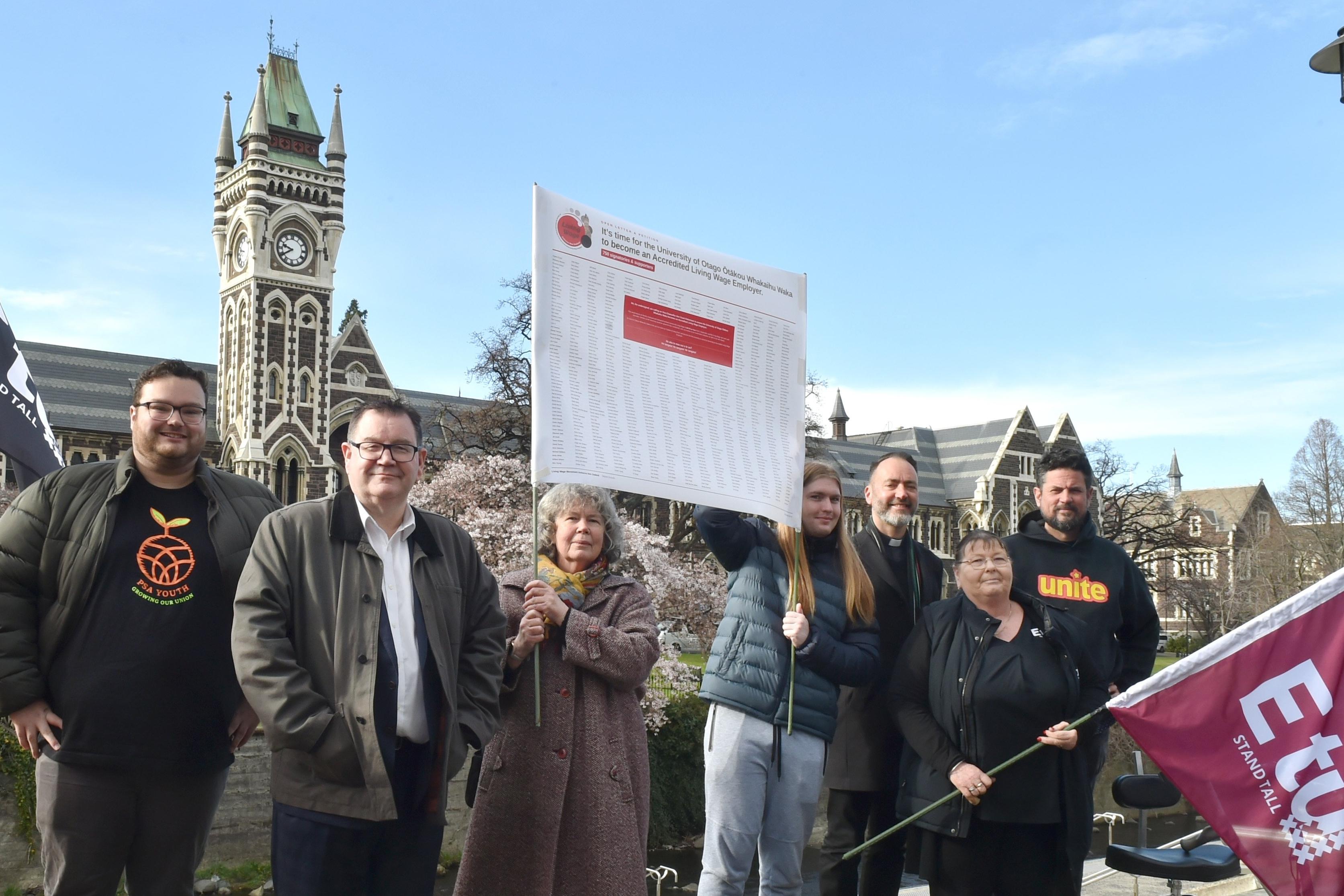Living wage campaigners make case to university vice-chancellor Grant Robertson