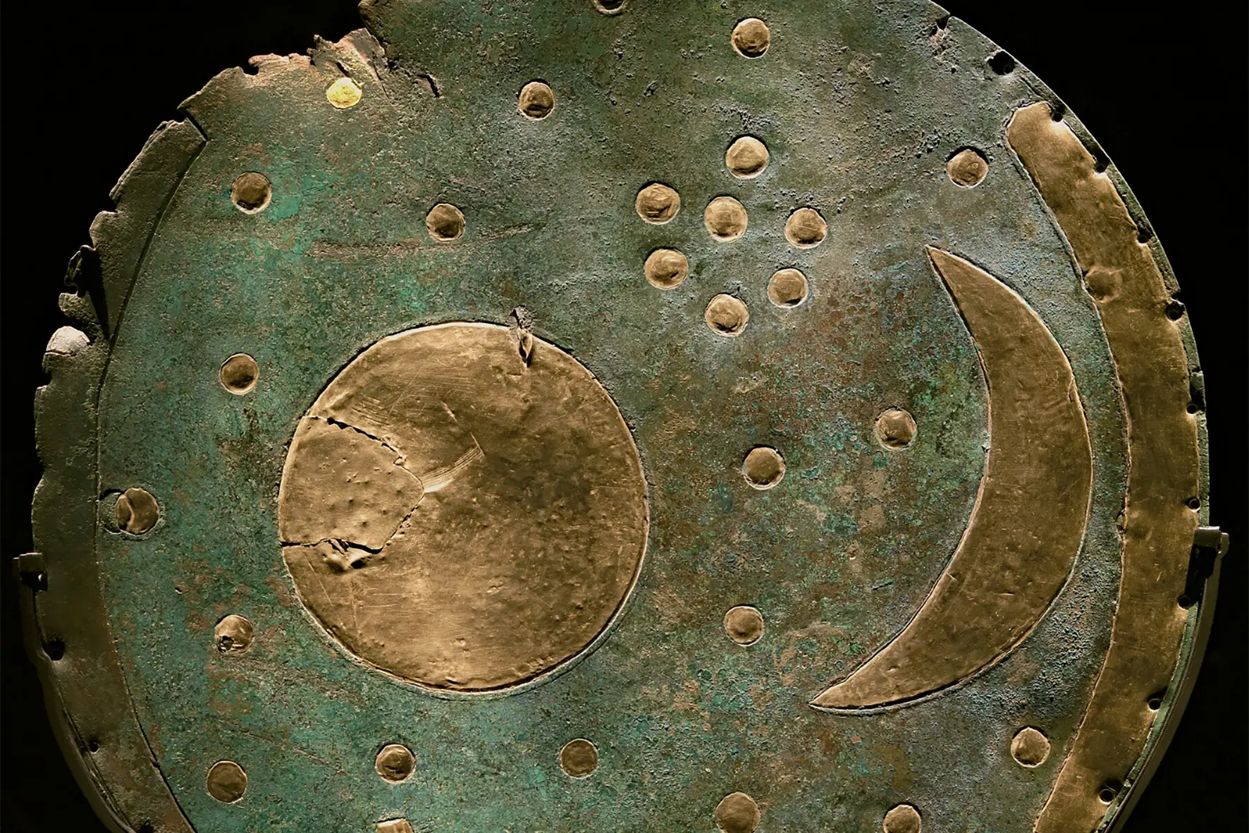 At 3800 years old, the Nebra sky disk is the world\\u2019s oldest depiction of the heavens. Photo: Supplied