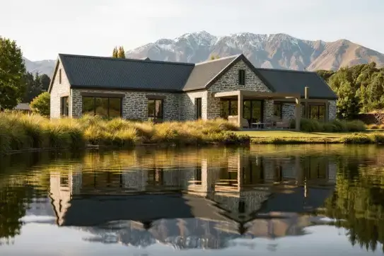This Speargrass Flat property in Queenstown is now sold. It\\'s set on 1 hectare of established grounds, has a feature pond and approximately 130 metres of hand-laid stone walls. Photo: Sotheby\\'s