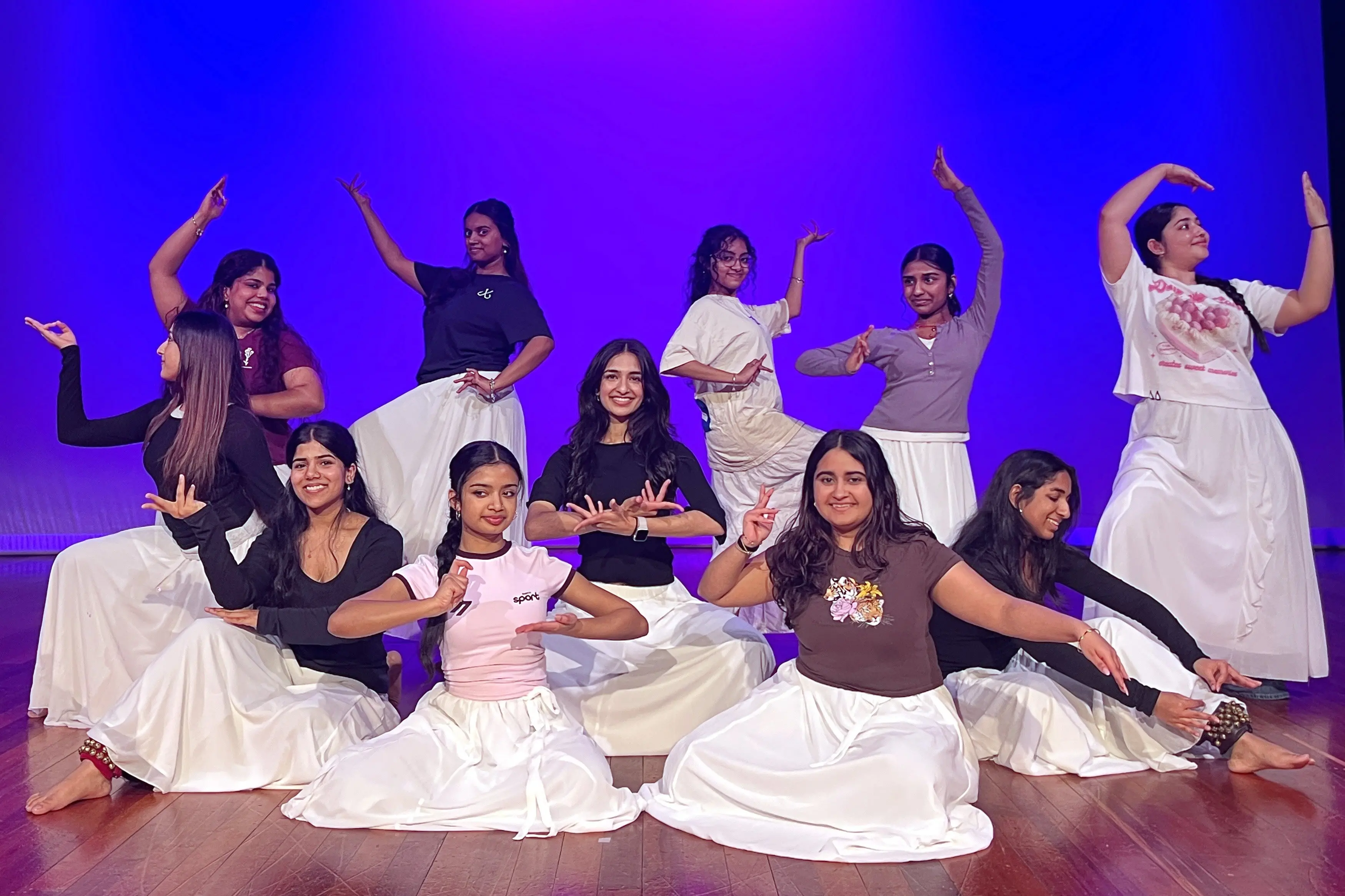 The Indian Students\\' Association\\'s classical group, choreographed by Shaniya Shibu and Brindha Nair, rehearses ahead of shows on Friday and Saturday. Photo: Supplied