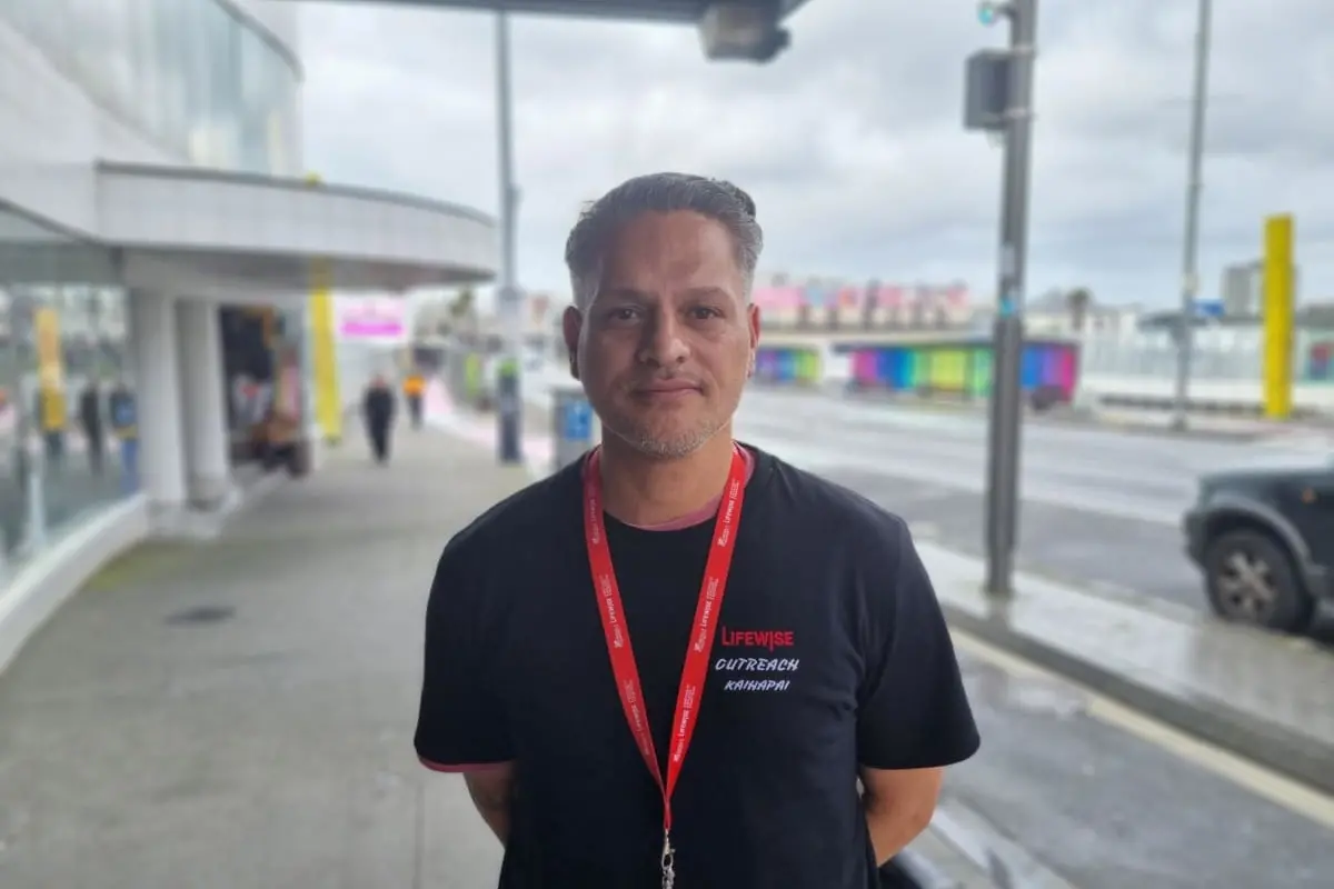 Lifewise outreach worker Anthony Tina. Photo: RNZ