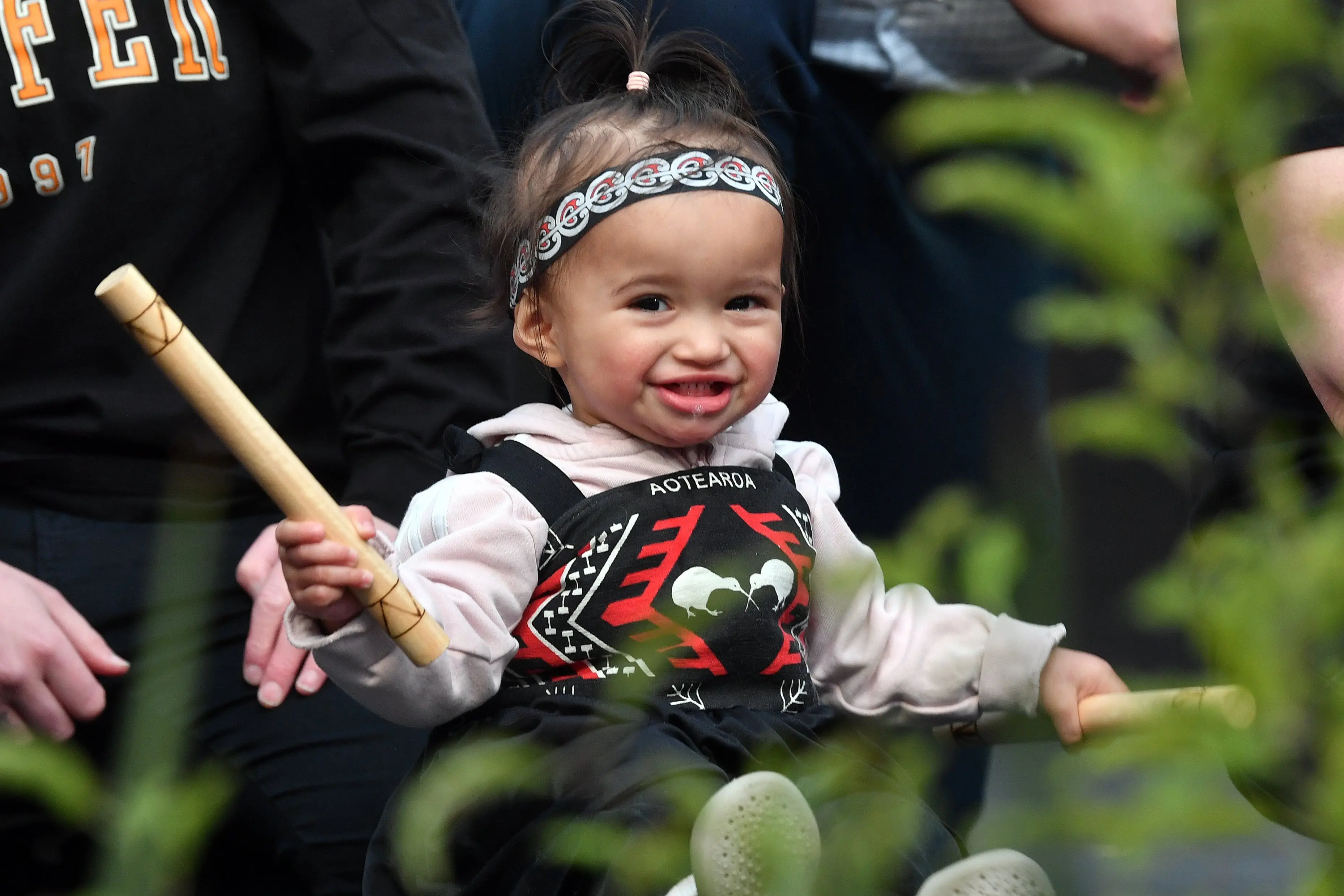 Early learning centre children perform at the Otago Polyfest. Photo: Stephen Jaquiery