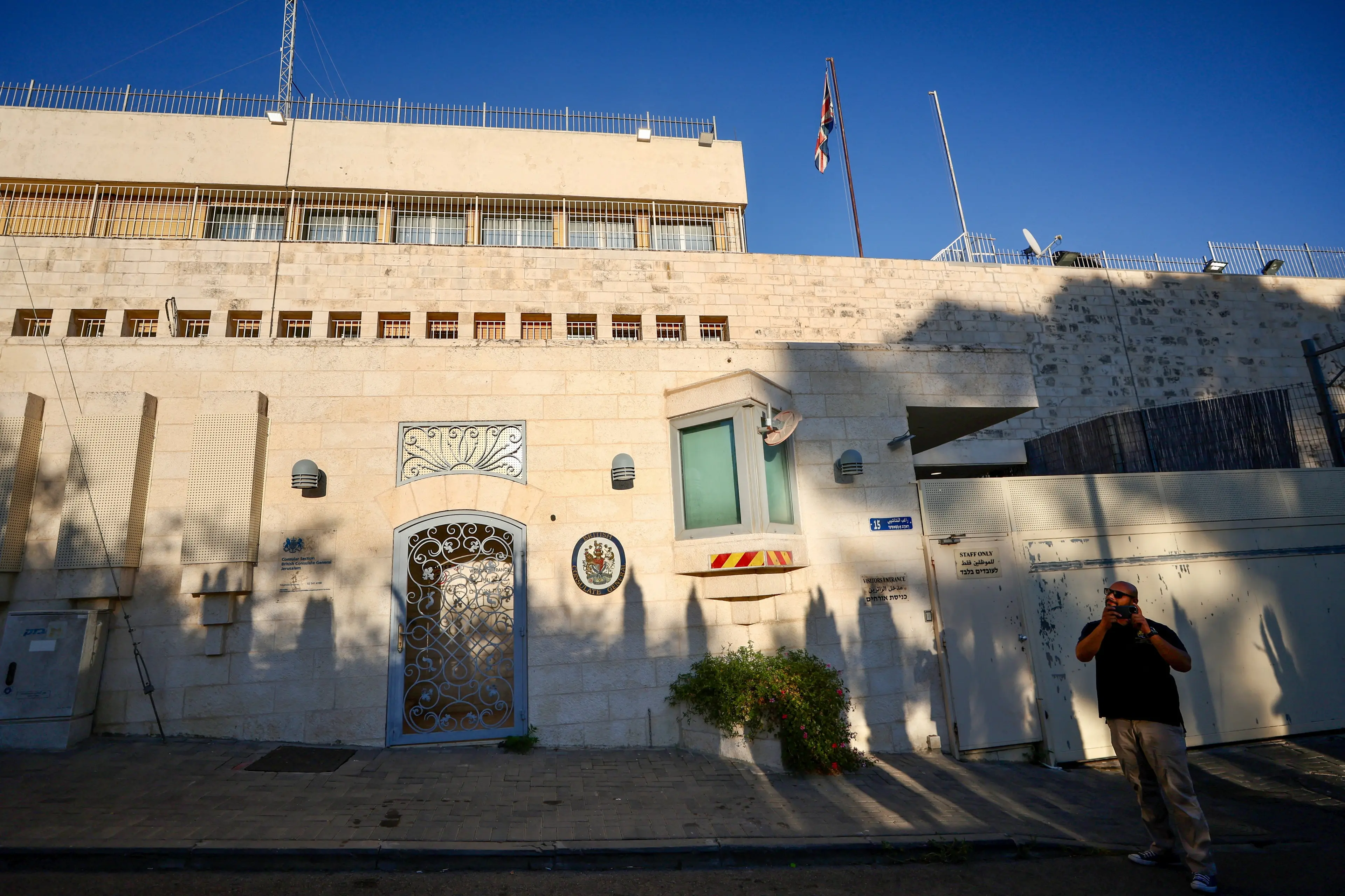 The British consulate in East Jerusalem. Photo: Reuters