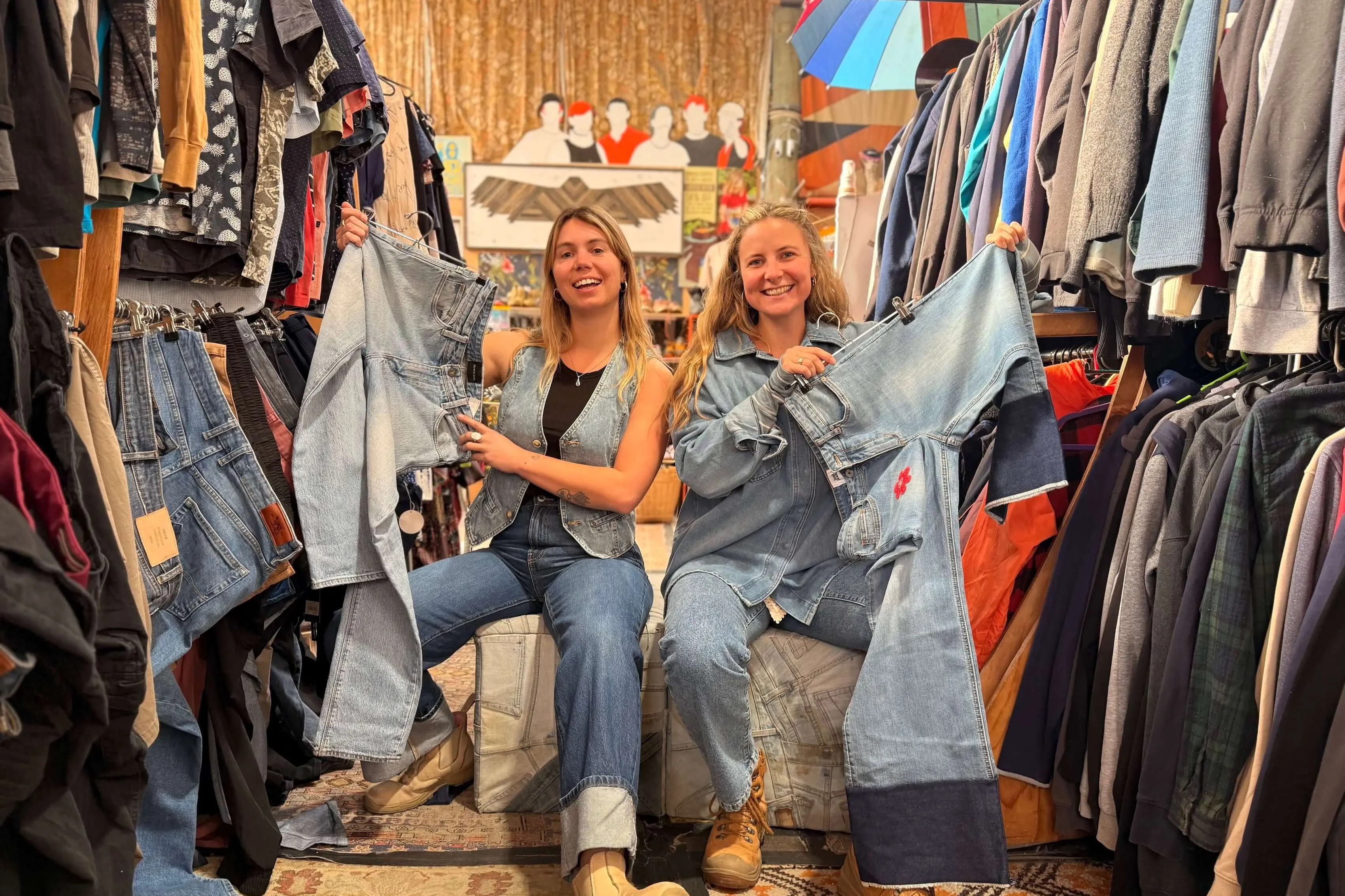Research by W\\u0101naka Wastebusters and Planetary Accounting Network shows that buying a second-hand pair of jeans can reduce environmental consumption by 180 times when compared to buying a new pair. Photo: supplied