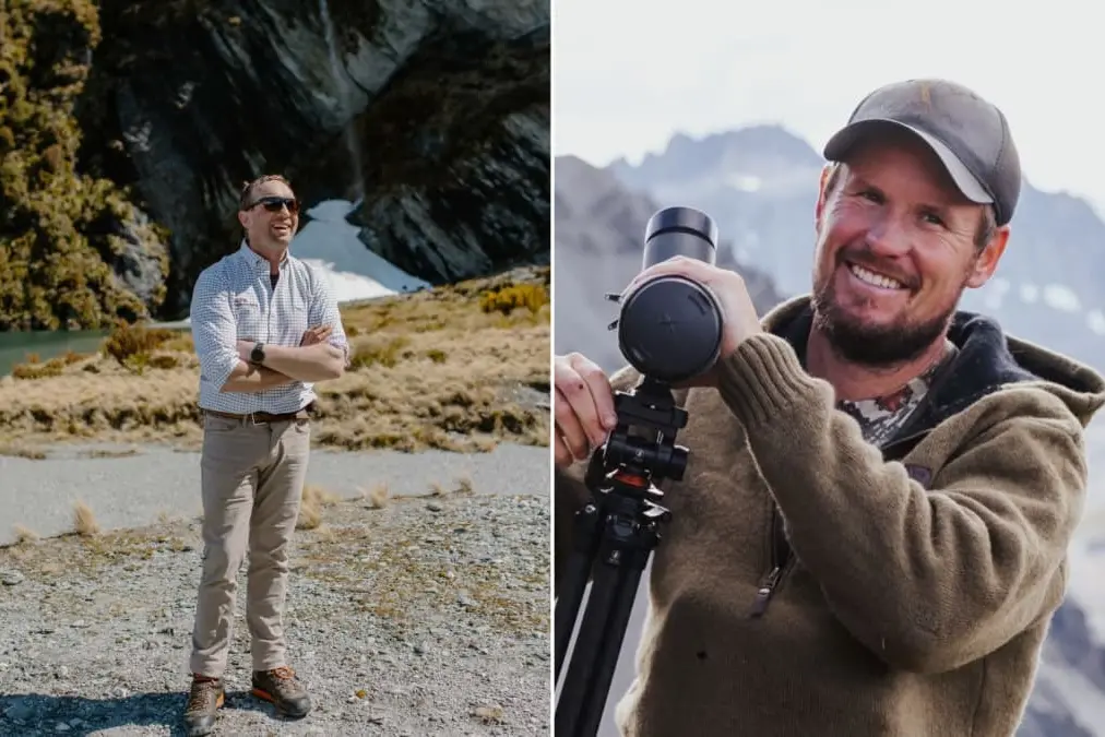 Pilot Tim Brown (left) and guide Sean Roach died in the crash in May. Photos: supplied