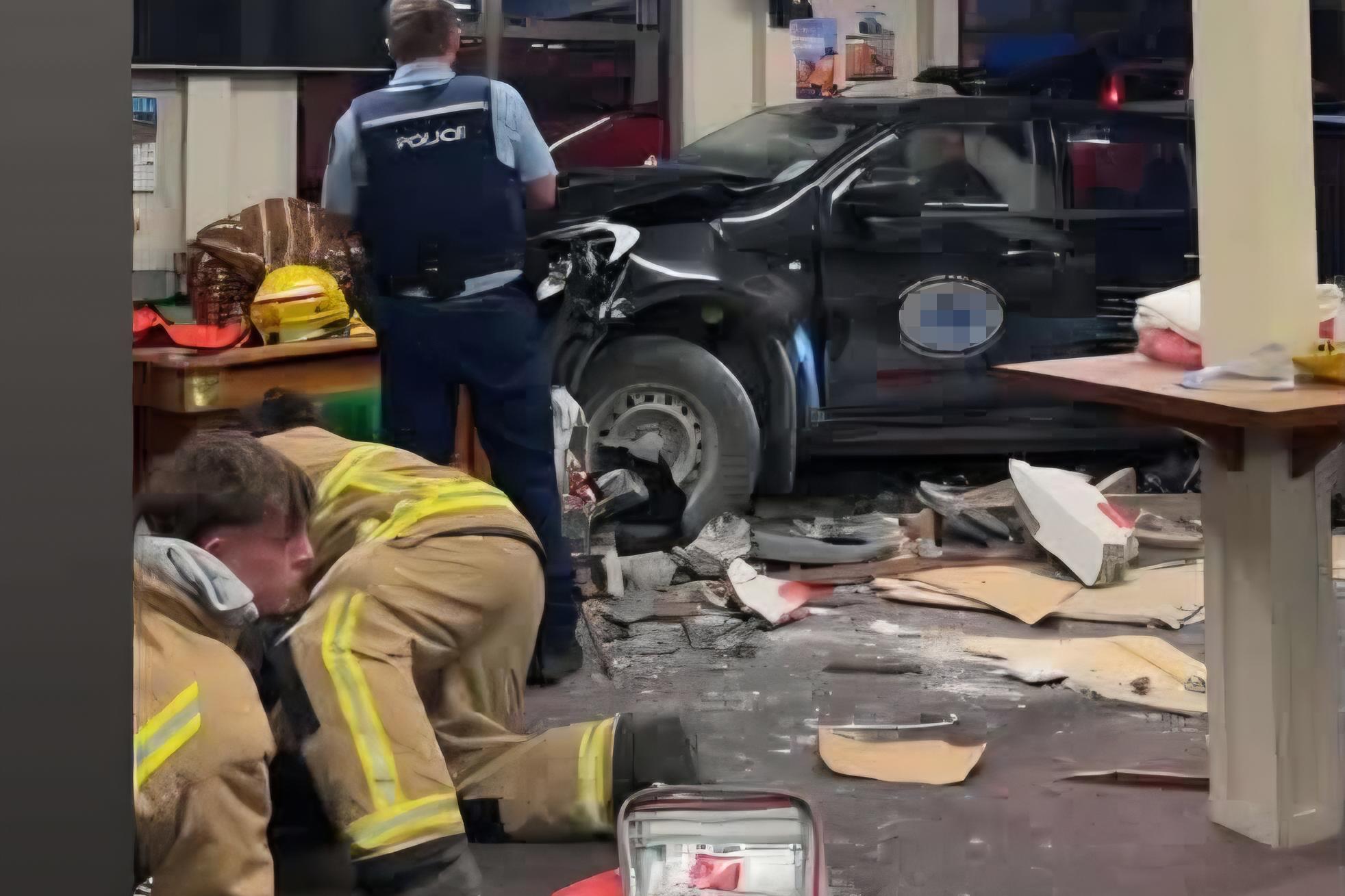 Staff describe the moment a ute barrelled into their Canterbury hotel