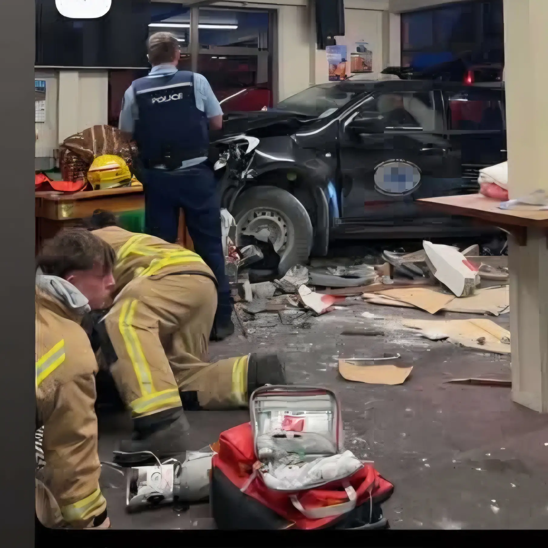 Staff describe the moment a ute barrelled into their Canterbury hotel