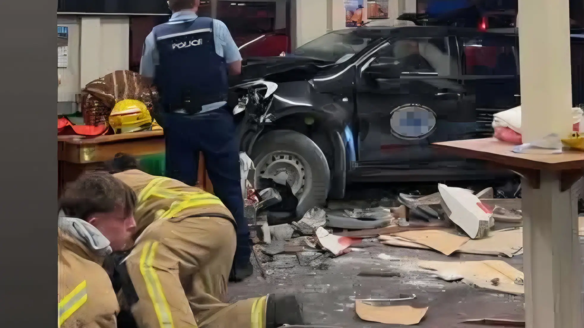 Staff describe the moment a ute barrelled into their Canterbury hotel
