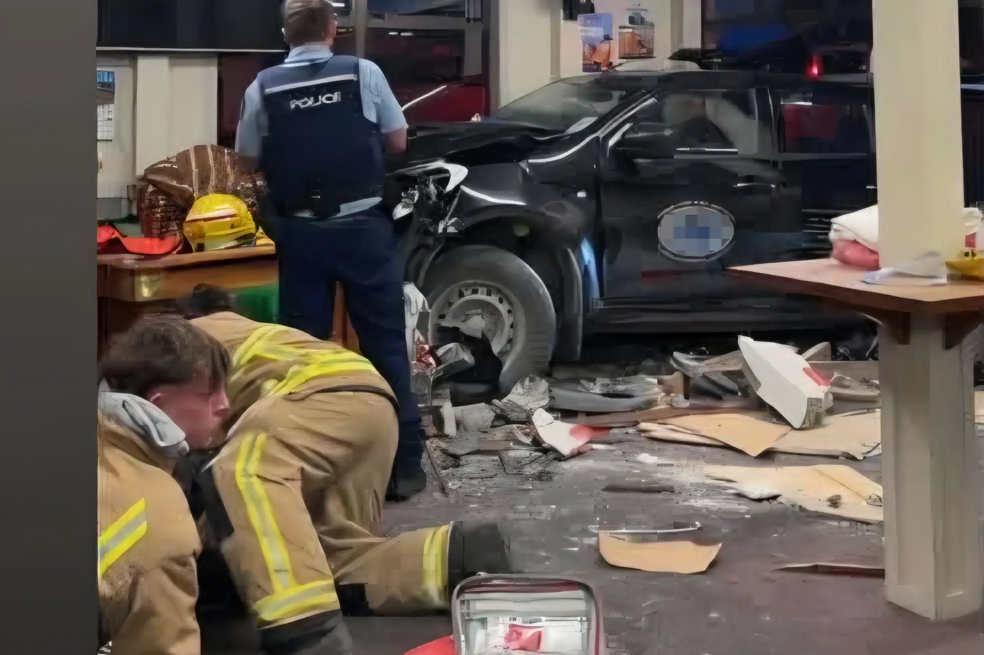 Staff describe the moment a ute barrelled into their Canterbury hotel