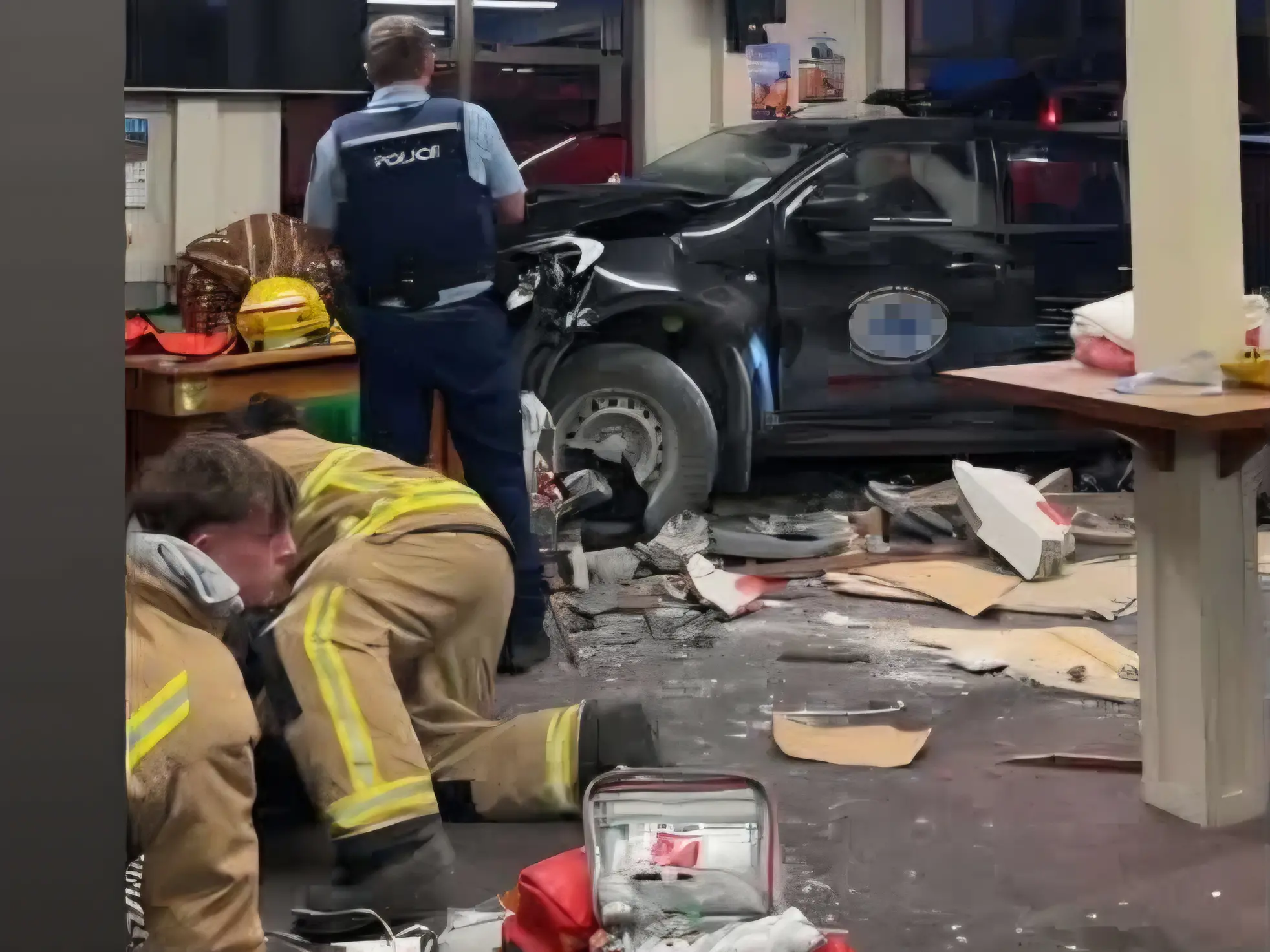 Staff describe the moment a ute barrelled into their Canterbury hotel
