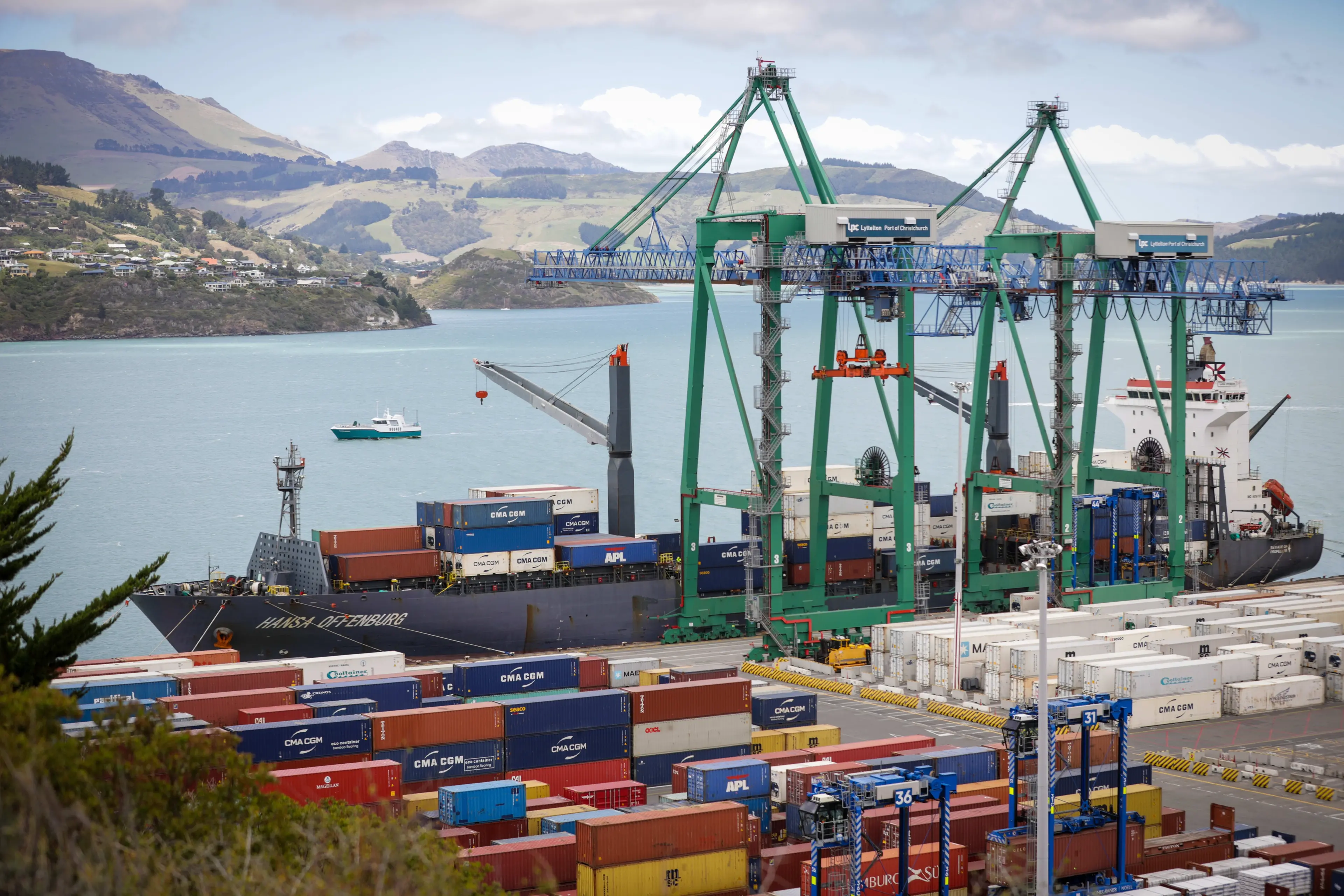 Lyttelton Port. Photo: RNZ / Nate McKinnon