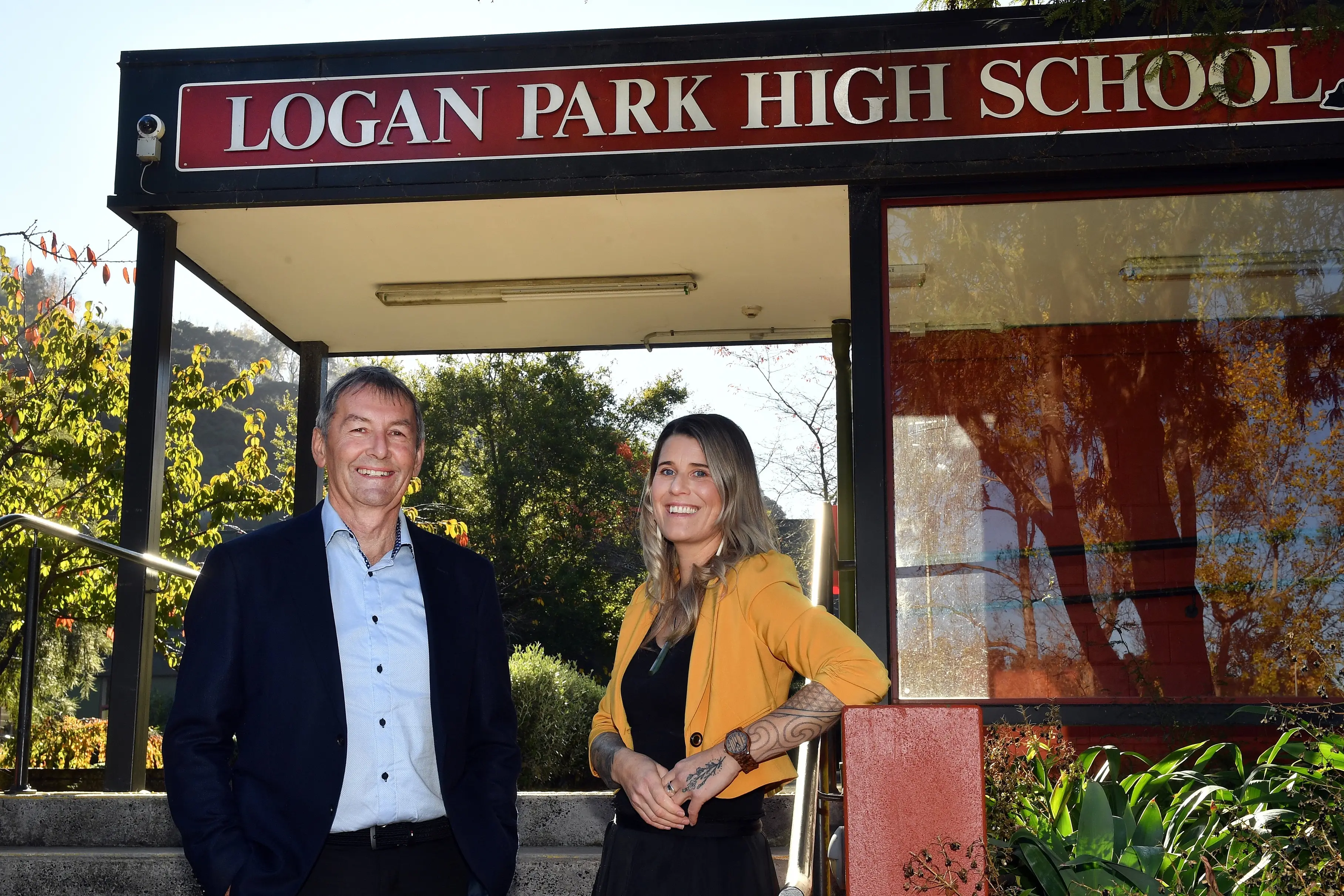 Logan Park High School co-principals Peter Hills and Kirsty Sangster. Photo: Stephen Jaquiery