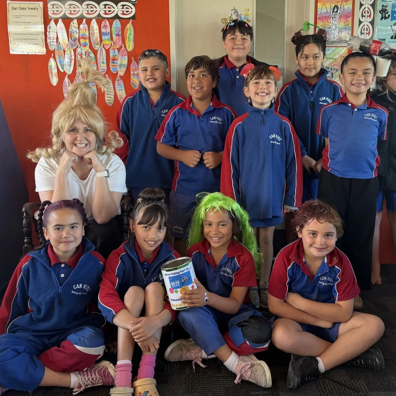 New Zealand schools celebrate Wig Wednesday to support kids with cancer