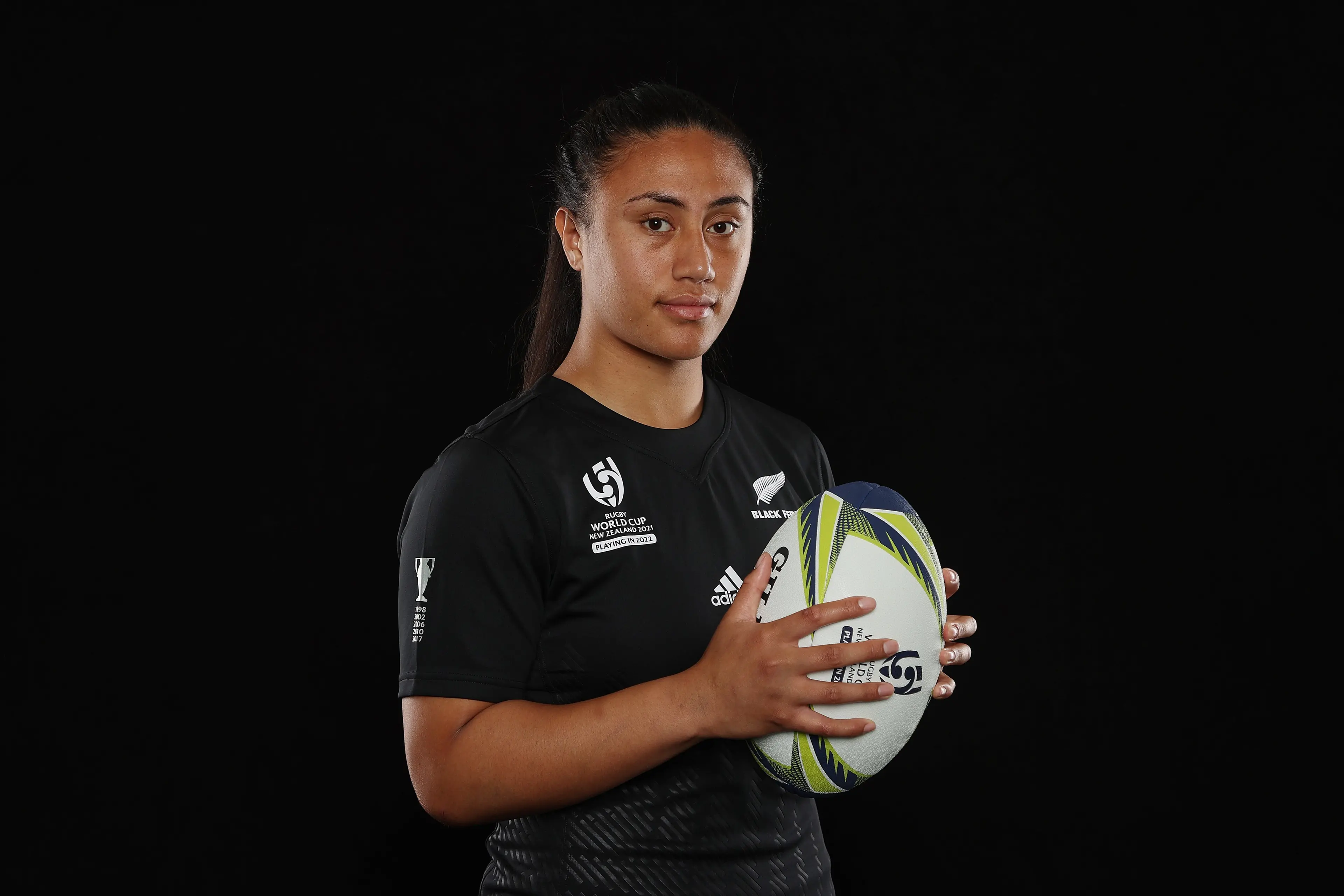 Black Ferns No 8 Liana Mikaele-Tu\\'u scored in the 28-14 win against France. Photo: Getty Images