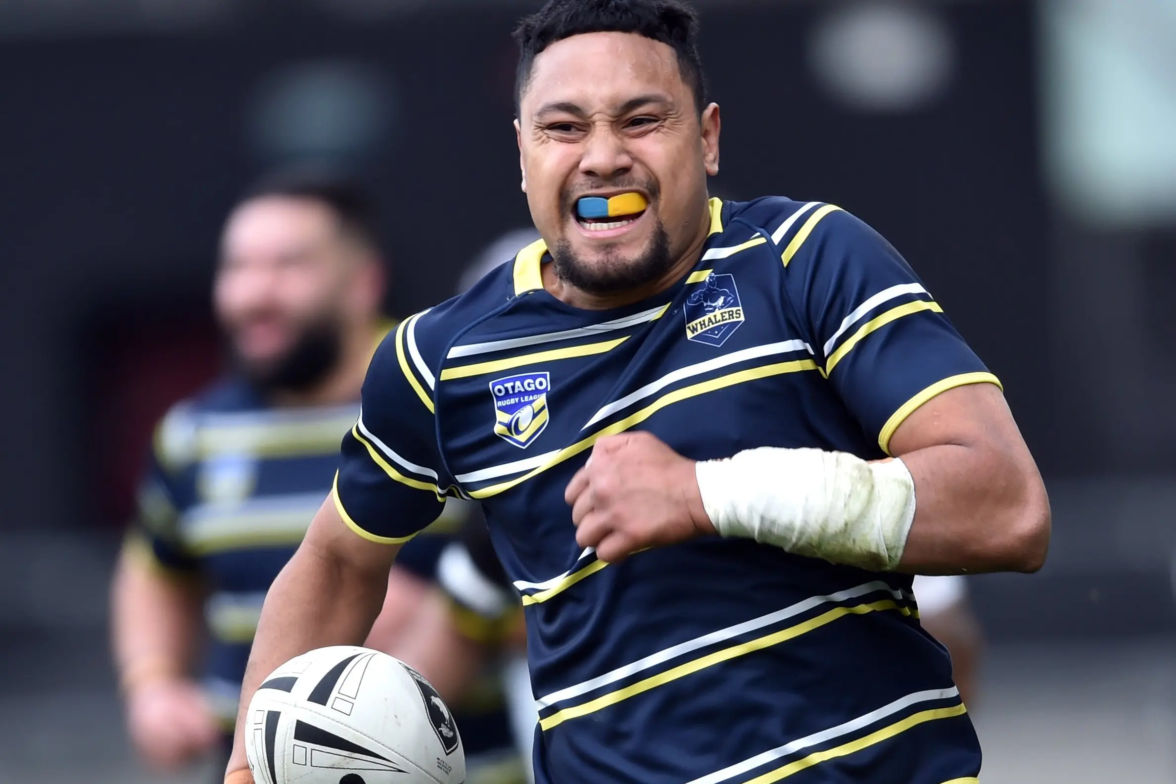 Otago winger Mavae Manuika impressed for the Whalers. Photo: Peter McIntosh