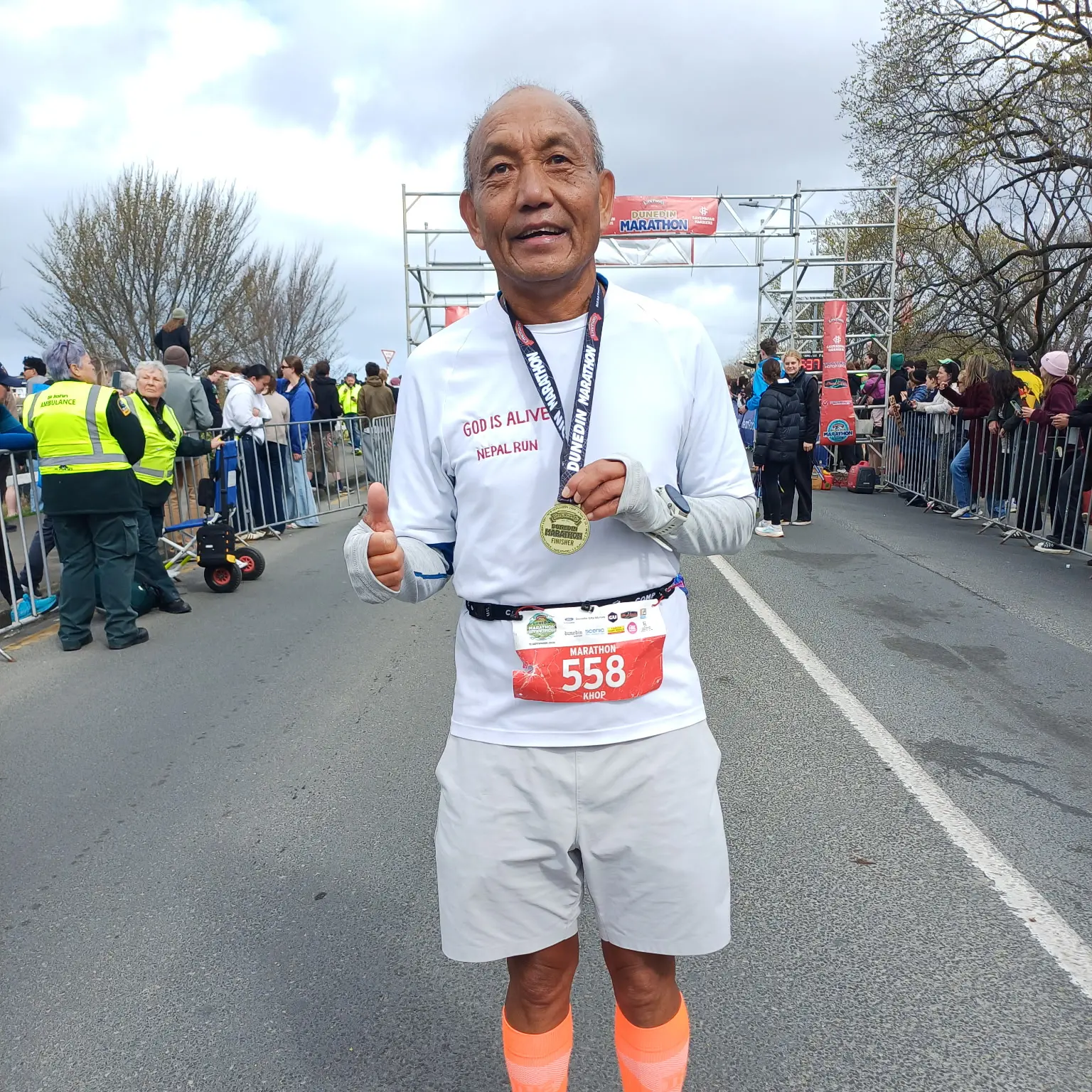 Khop Bahadur Gurung clocks his 50th marathon this year