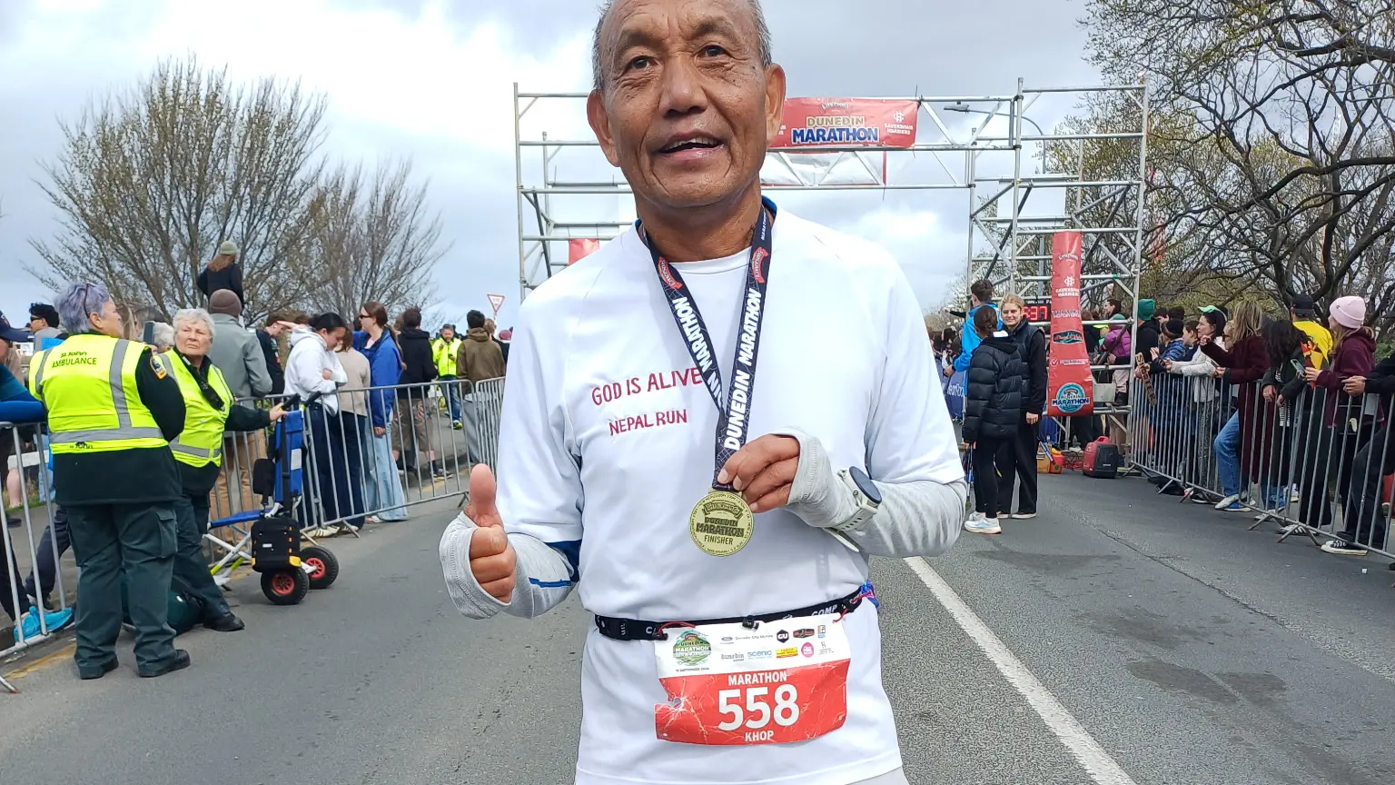 Khop Bahadur Gurung clocks his 50th marathon this year